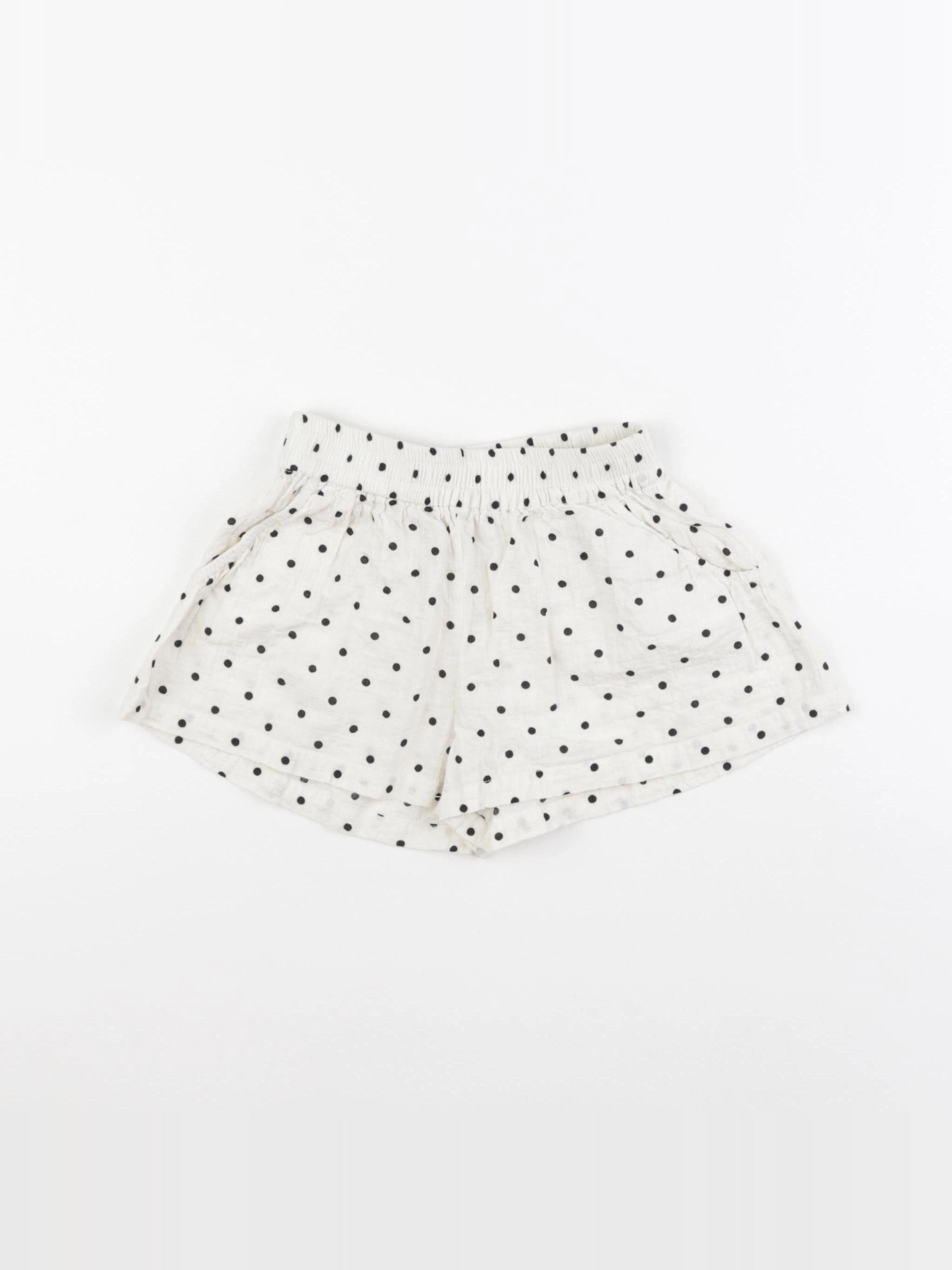 Zara - short beige, noir - 2 ans