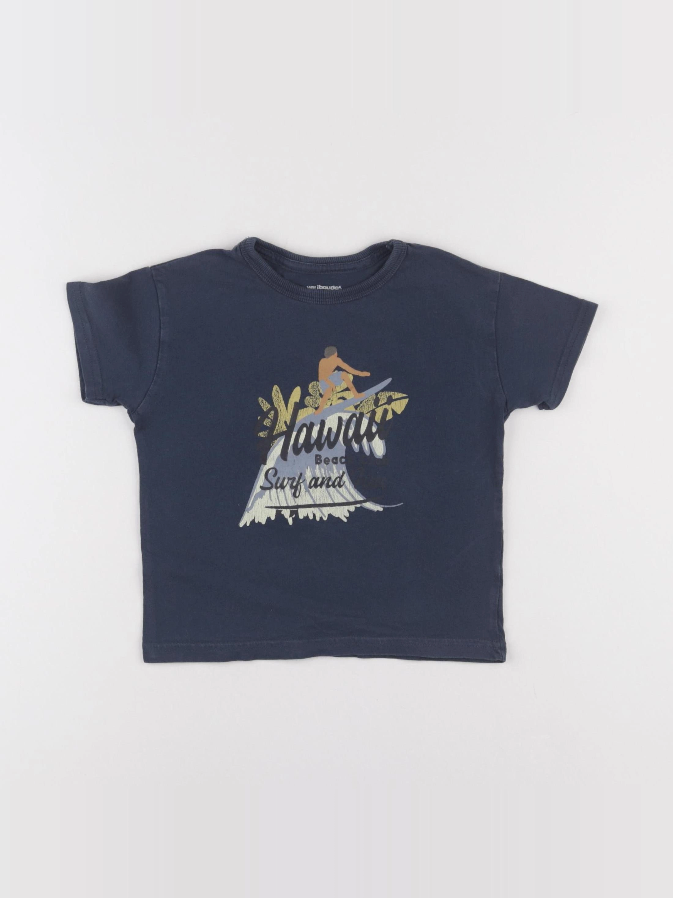 Vertbaudet - tee-shirt bleu - 2 ans