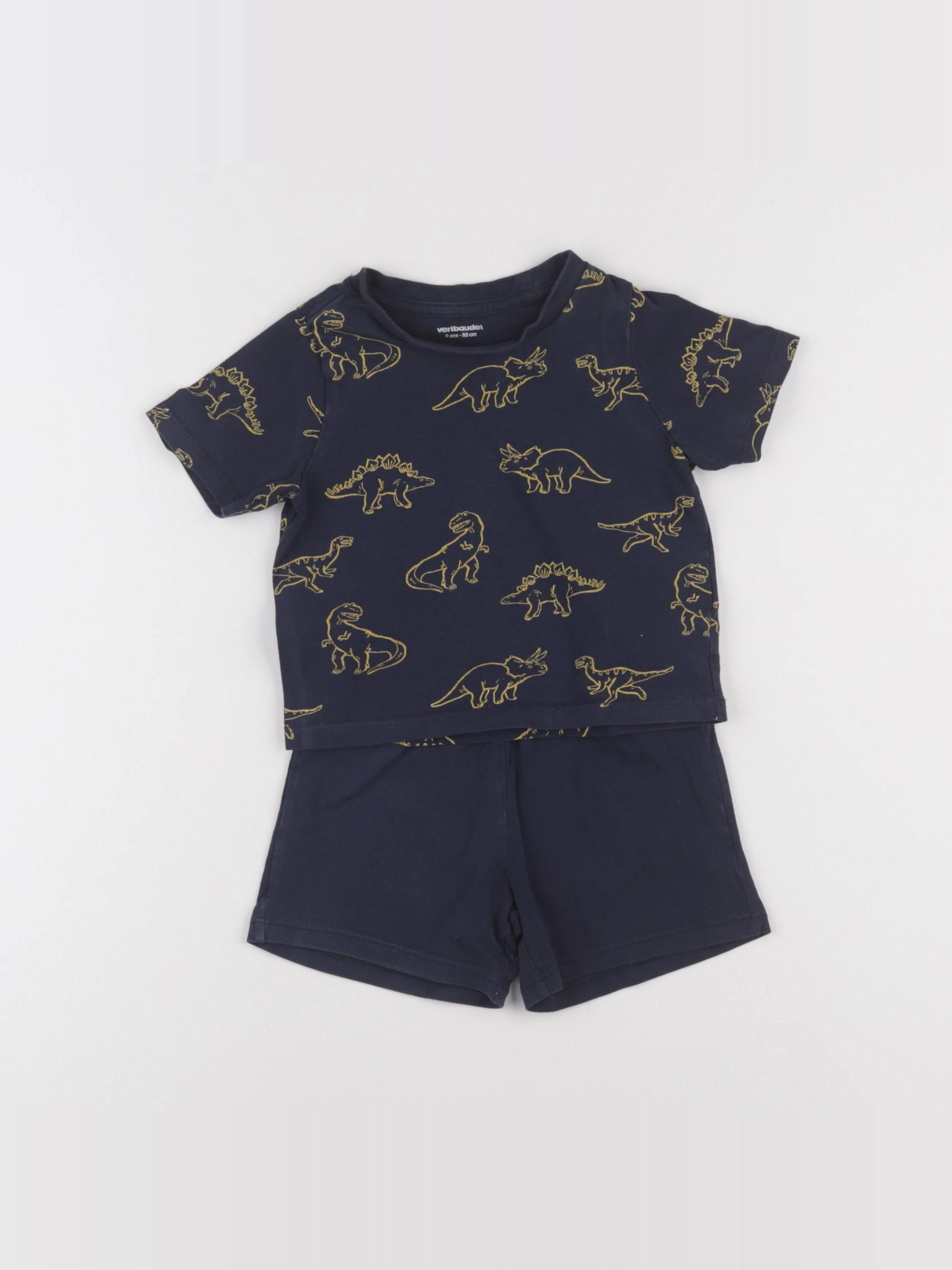 Vertbaudet - pyjama coton bleu - 2 ans