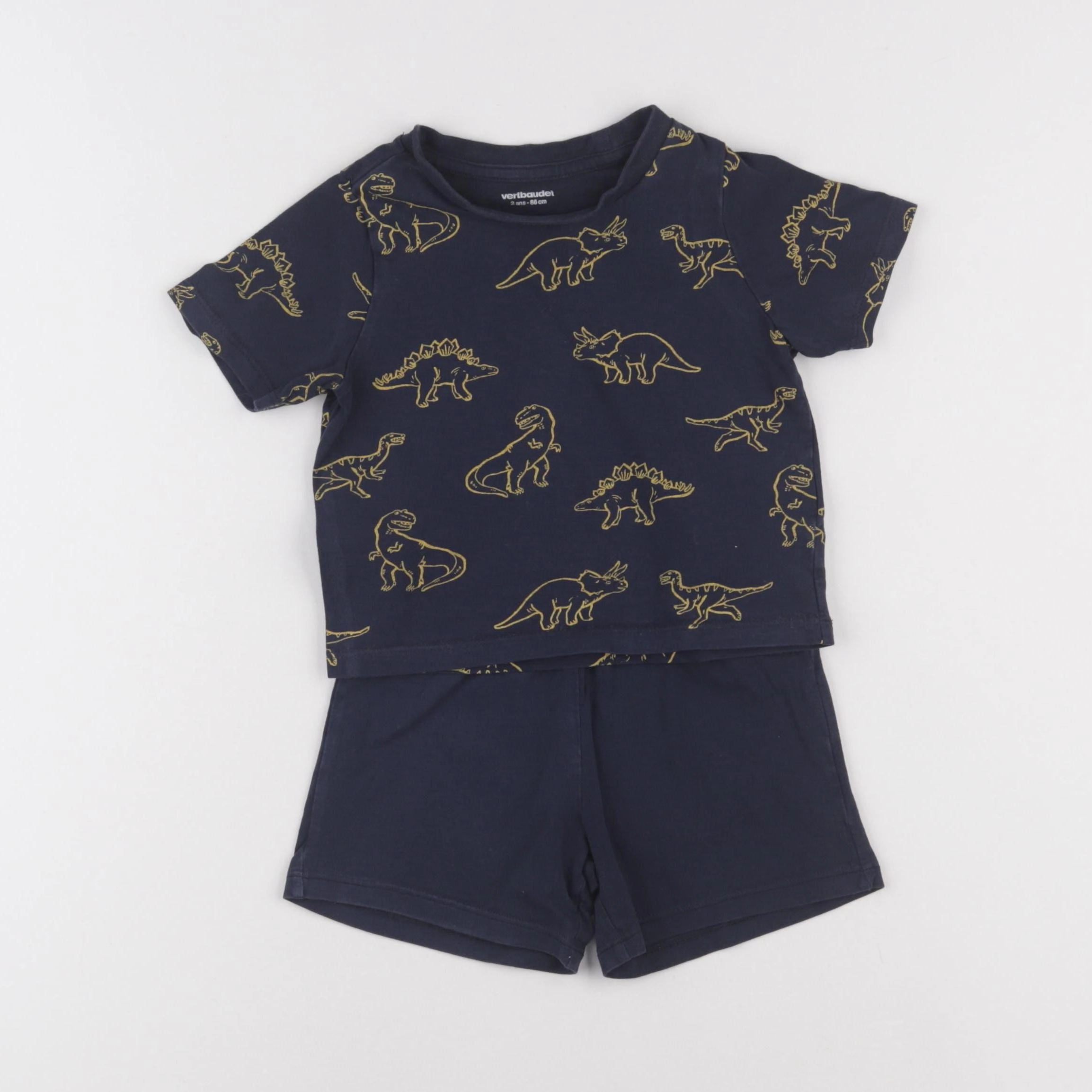 Vertbaudet - pyjama coton bleu - 2 ans