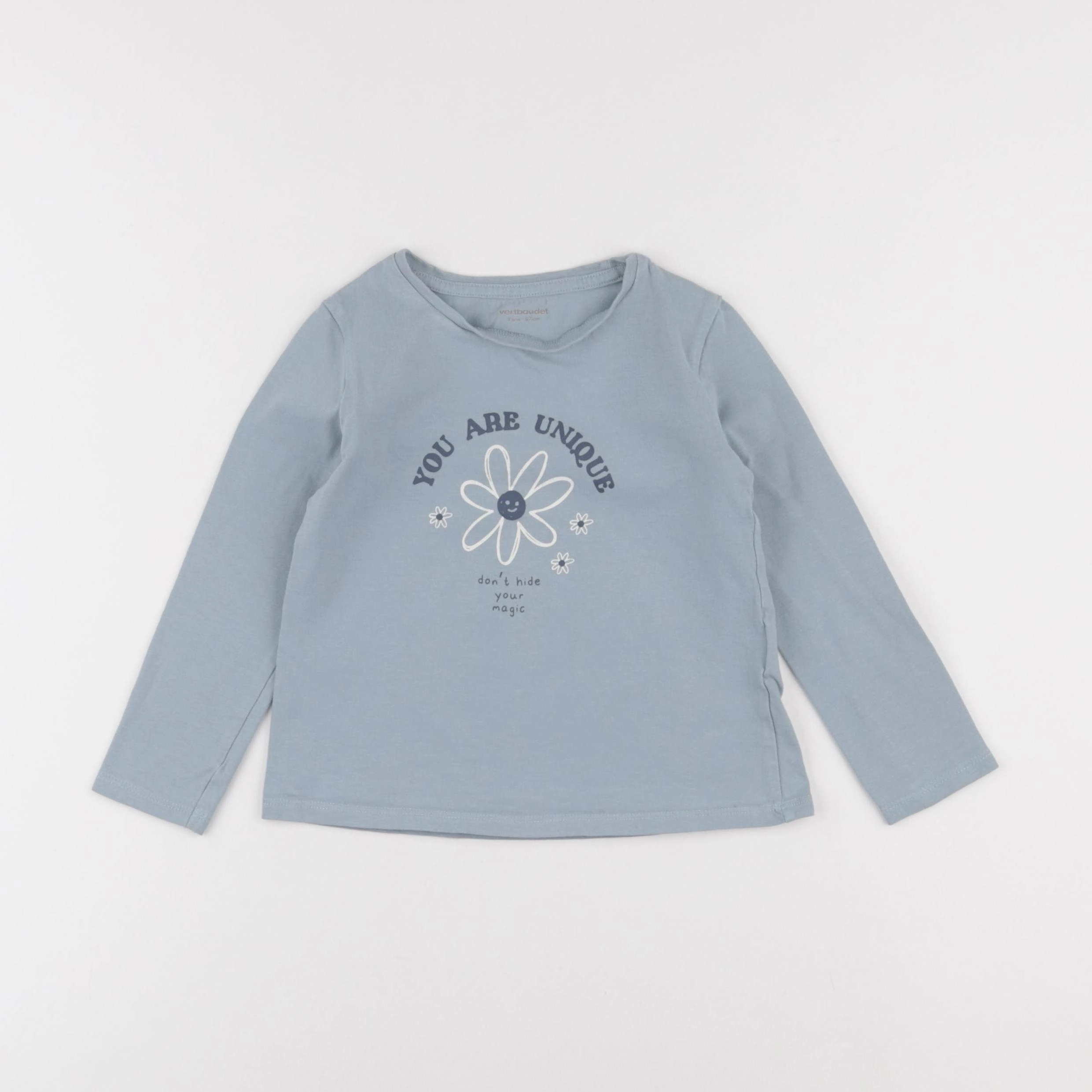 Vertbaudet - tee-shirt bleu - 3 ans