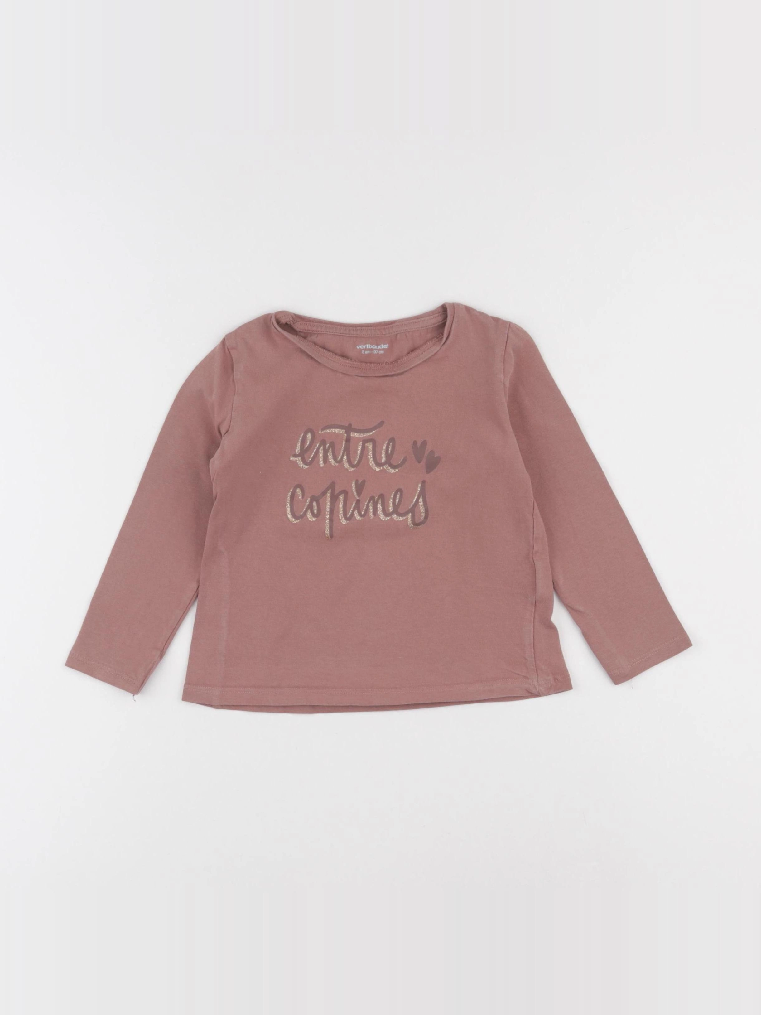 Vertbaudet - tee-shirt marron - 3 ans