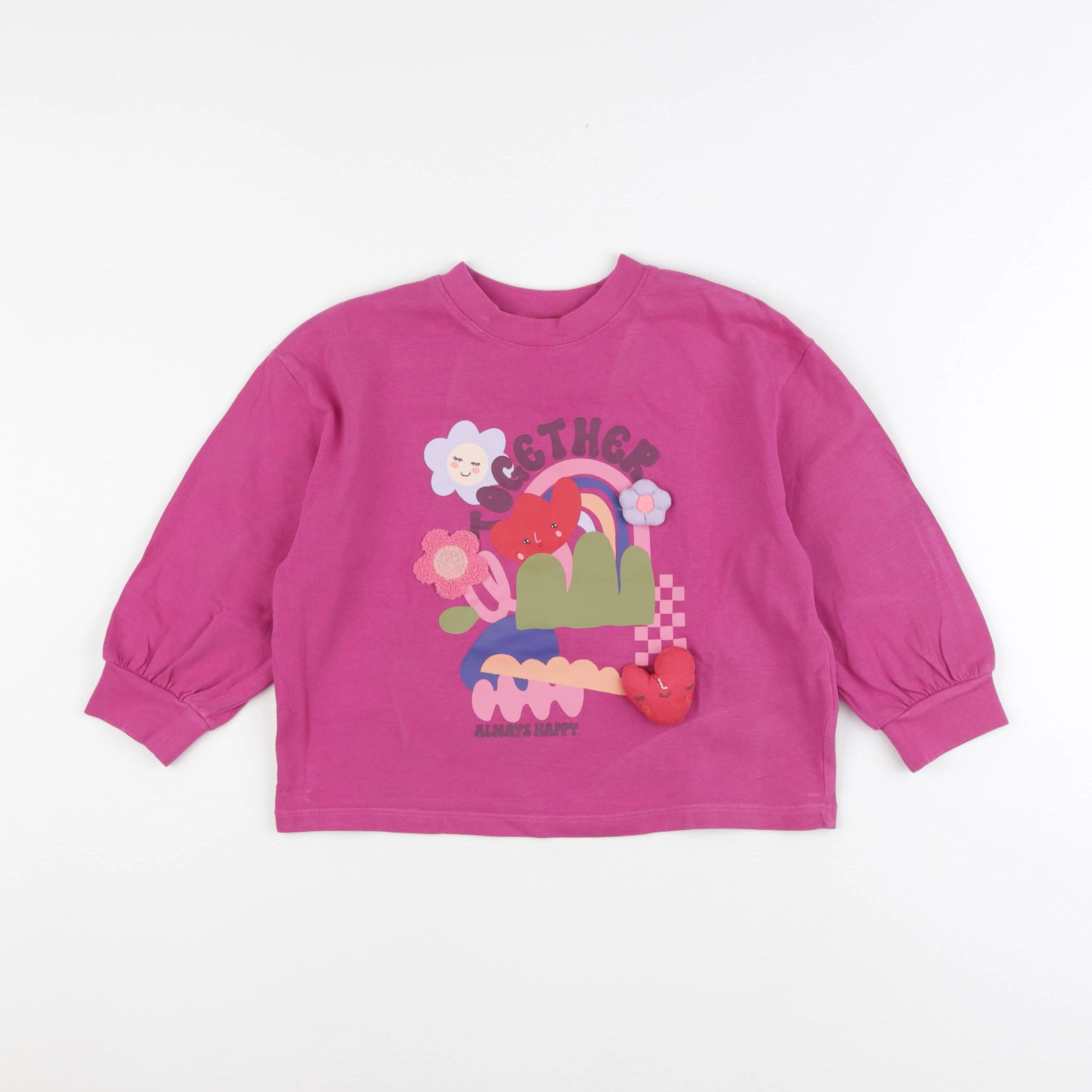 Next - tee-shirt rose - 3/4 ans