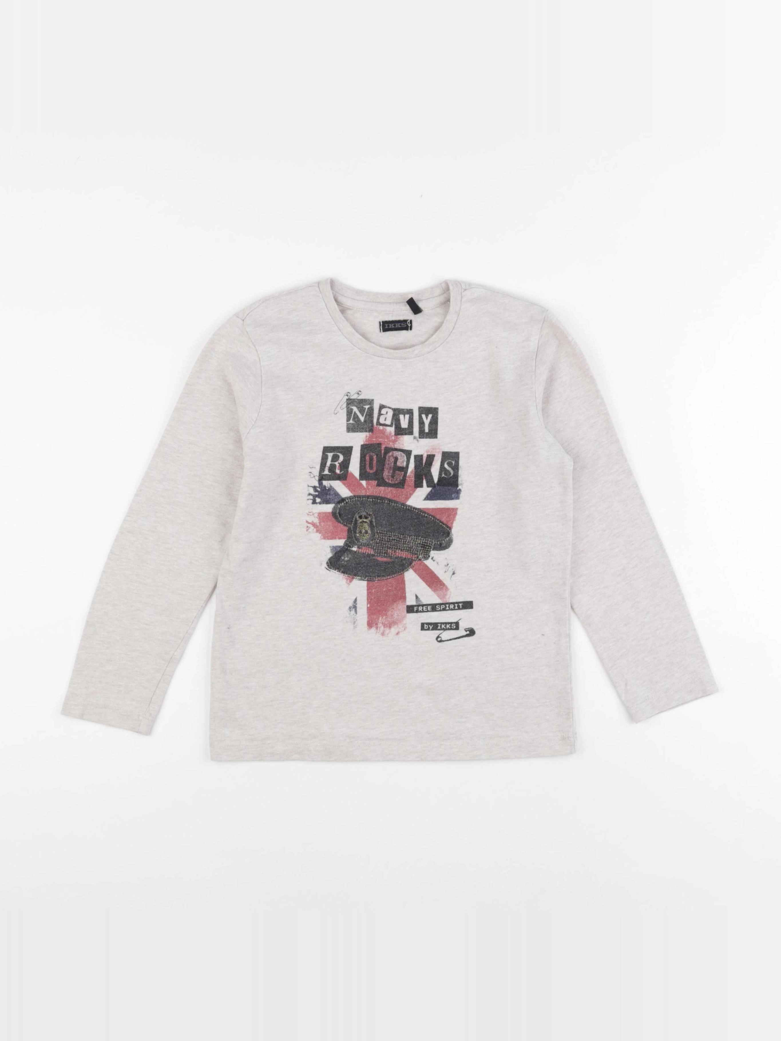 IKKS - tee-shirt gris - 6 ans