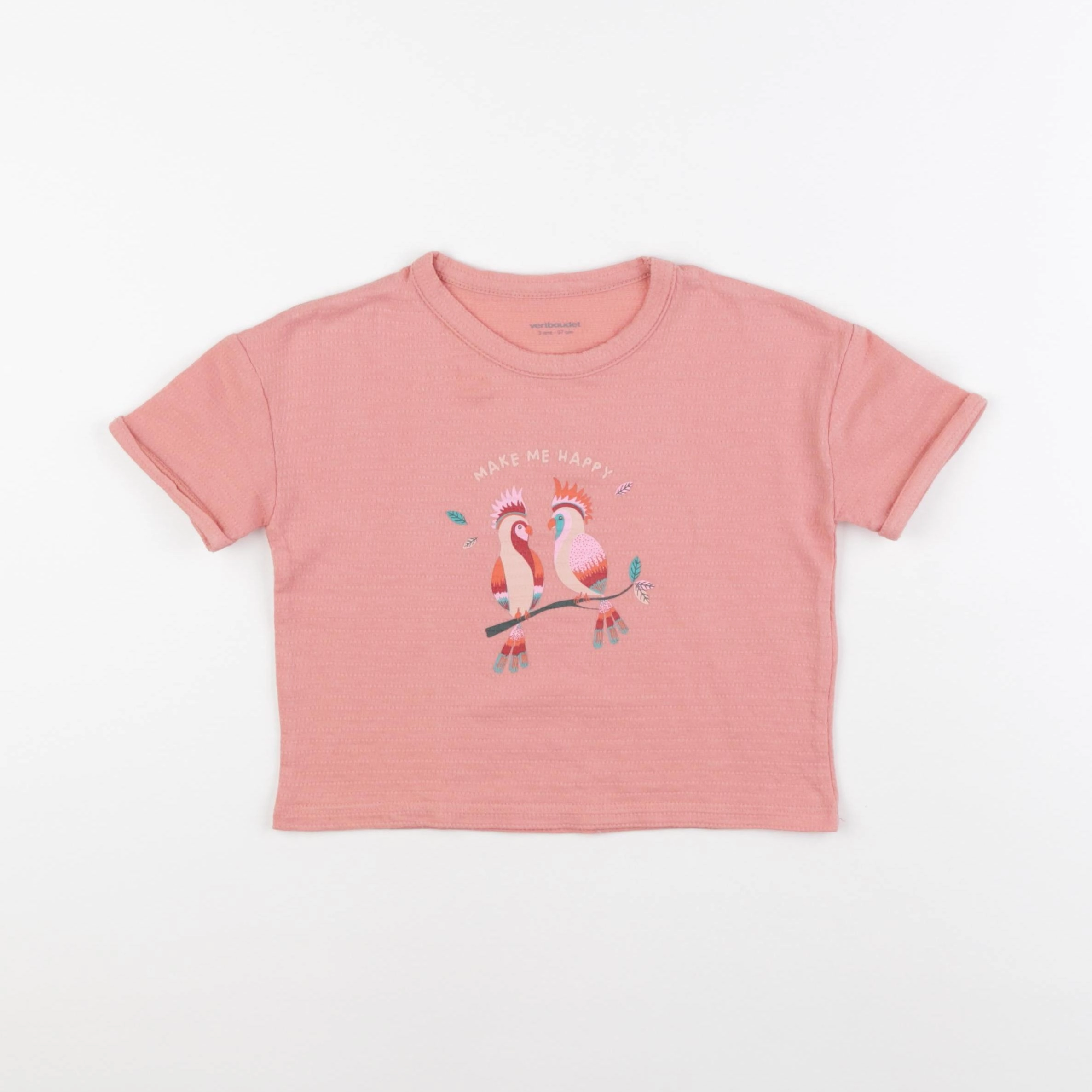 Vertbaudet - tee-shirt rose - 3 ans
