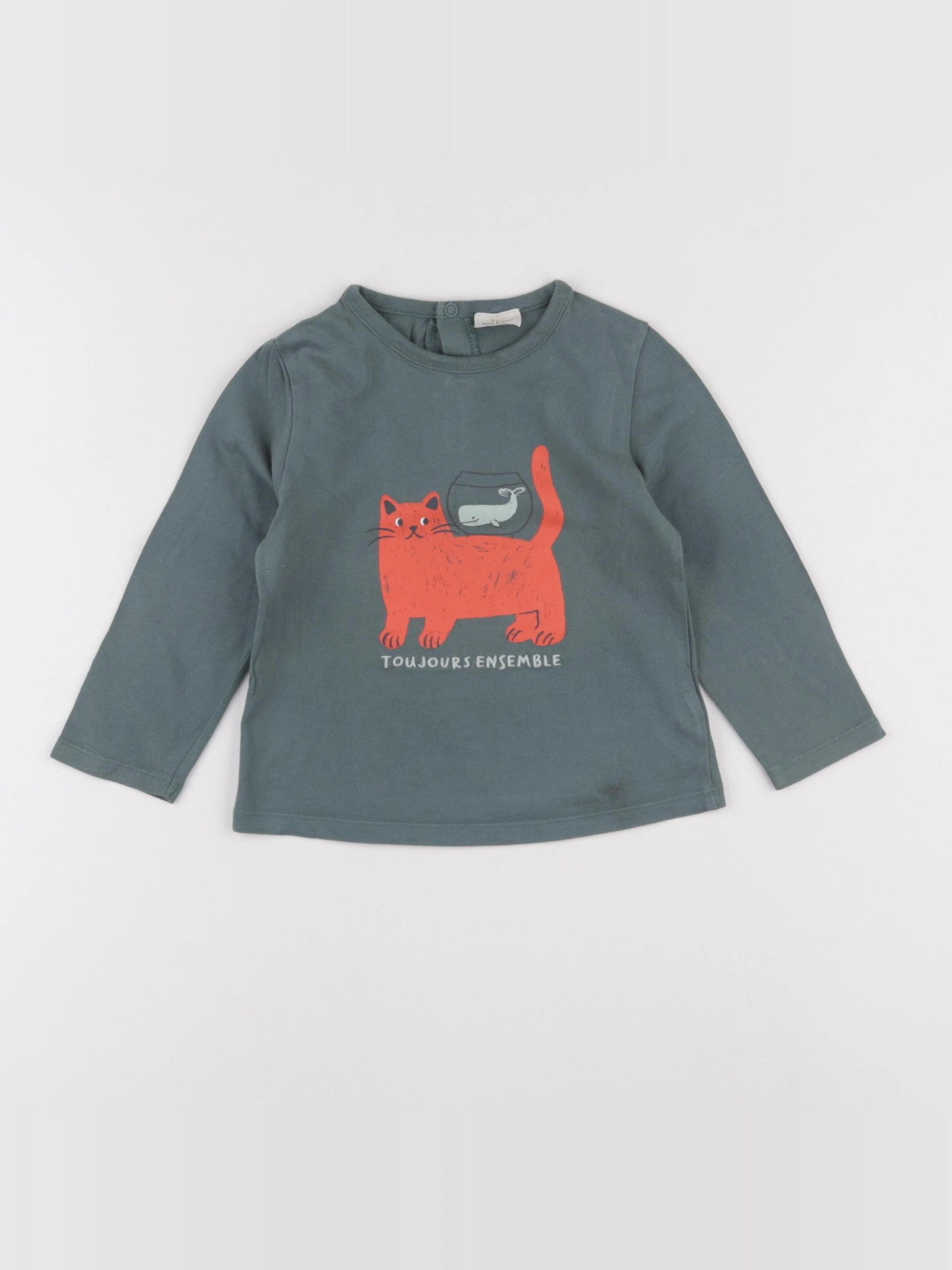 Tape à l'oeil - tee-shirt bleu - 24 mois