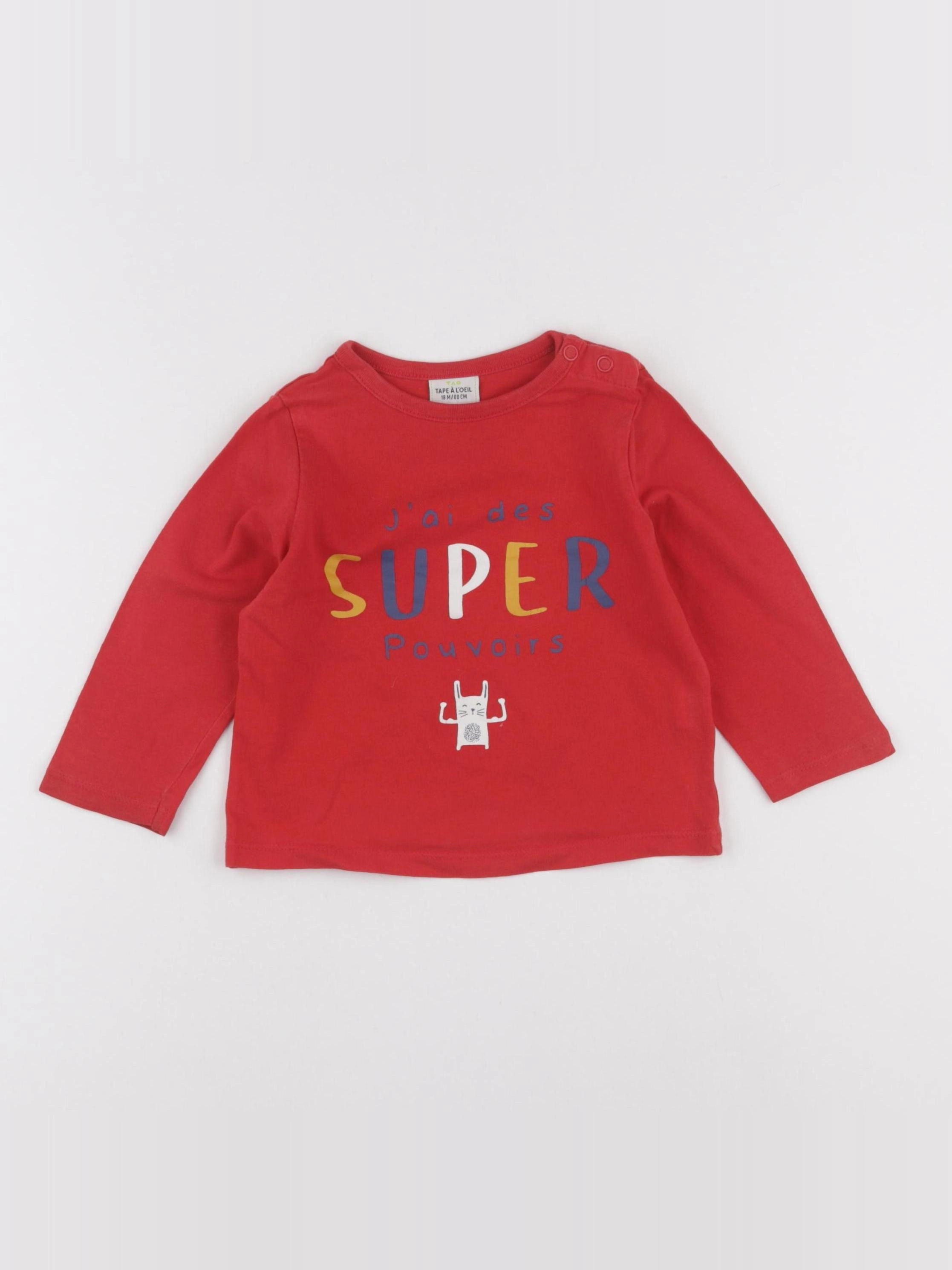Tape à l'oeil - tee-shirt rouge - 18 mois