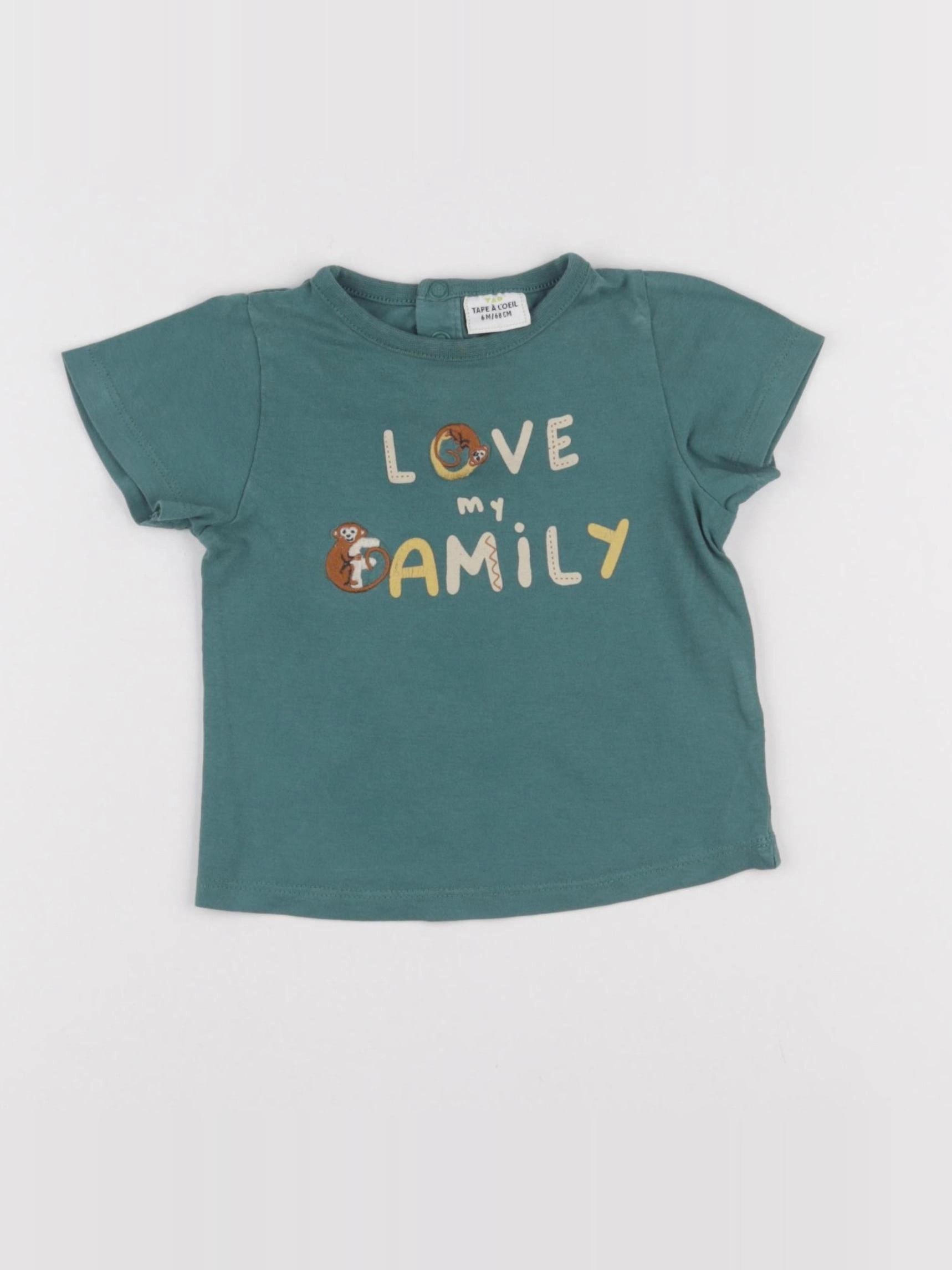 Tape à l'oeil - tee-shirt bleu - 6 mois