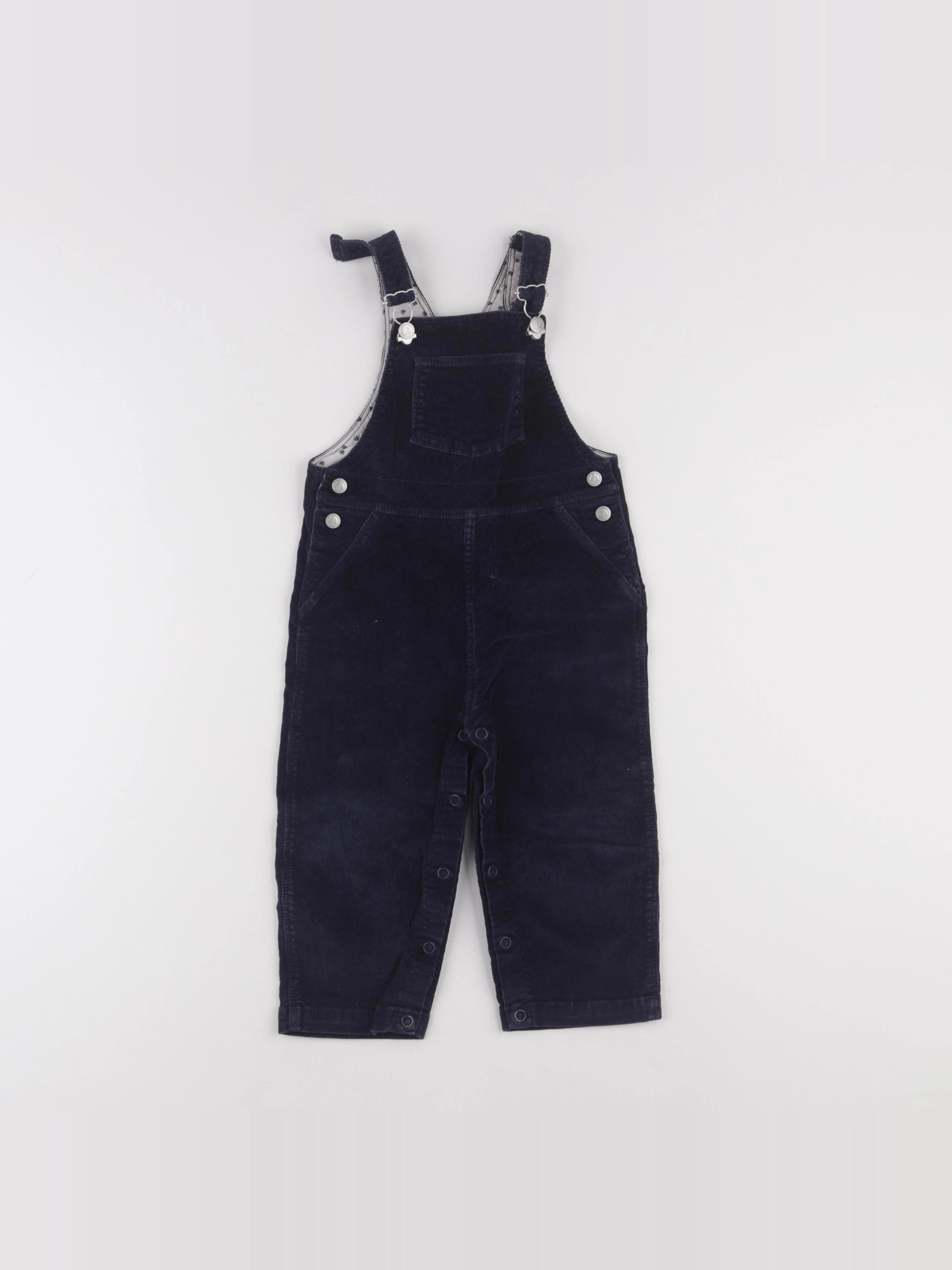 Petit Bateau - salopette bleu - 18 mois