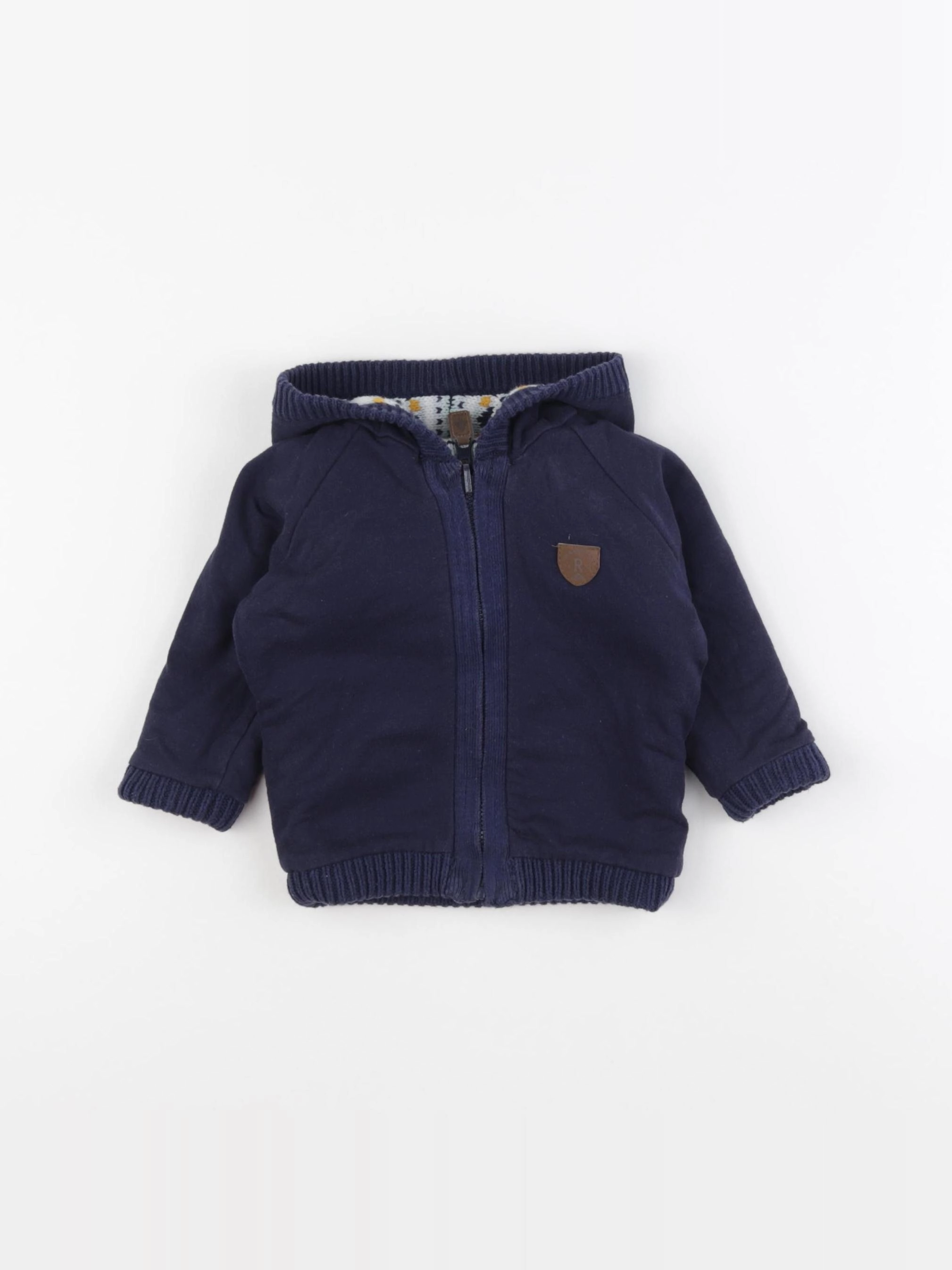Vertbaudet - gilet réversible bleu - 6 mois