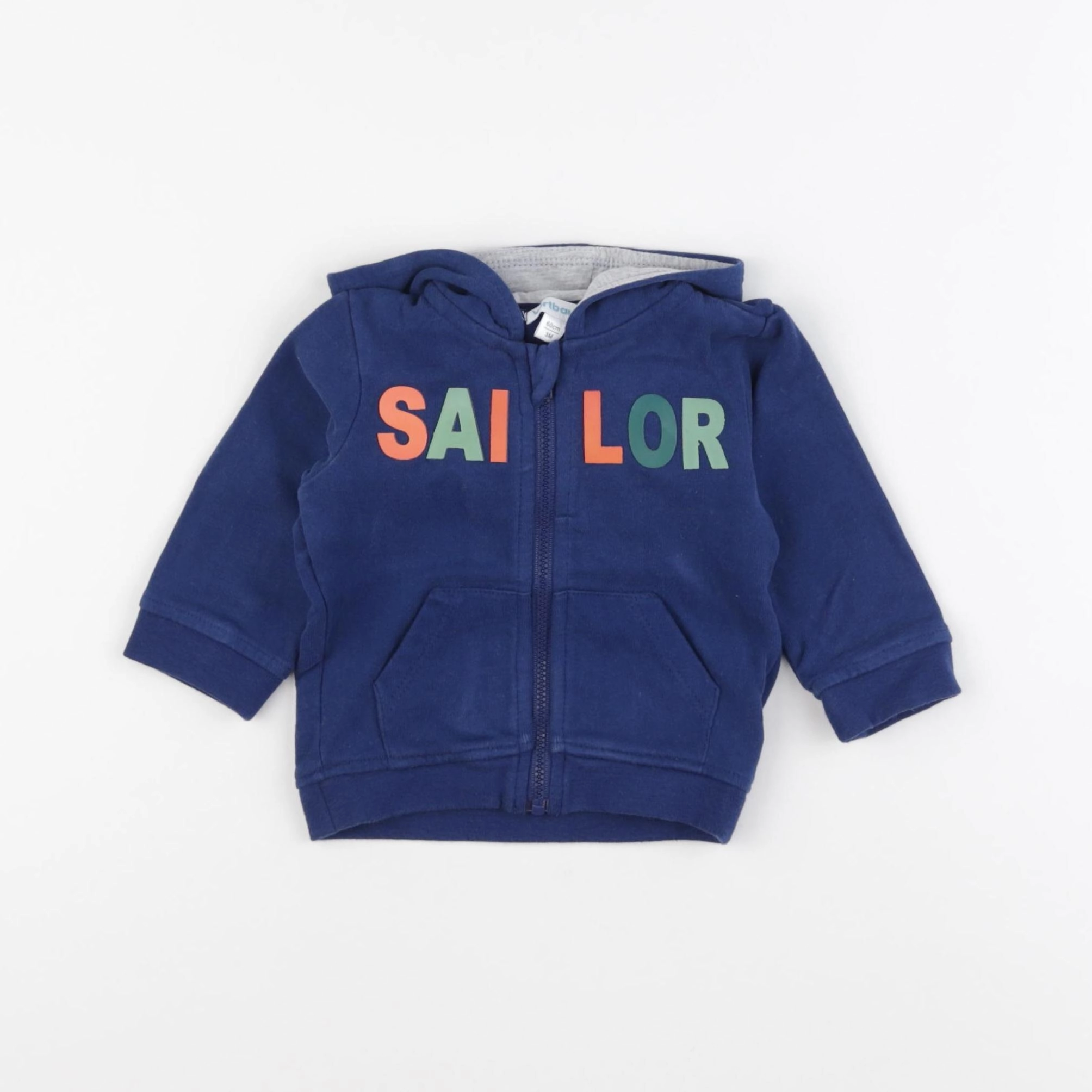 Vertbaudet - sweat bleu - 3 mois
