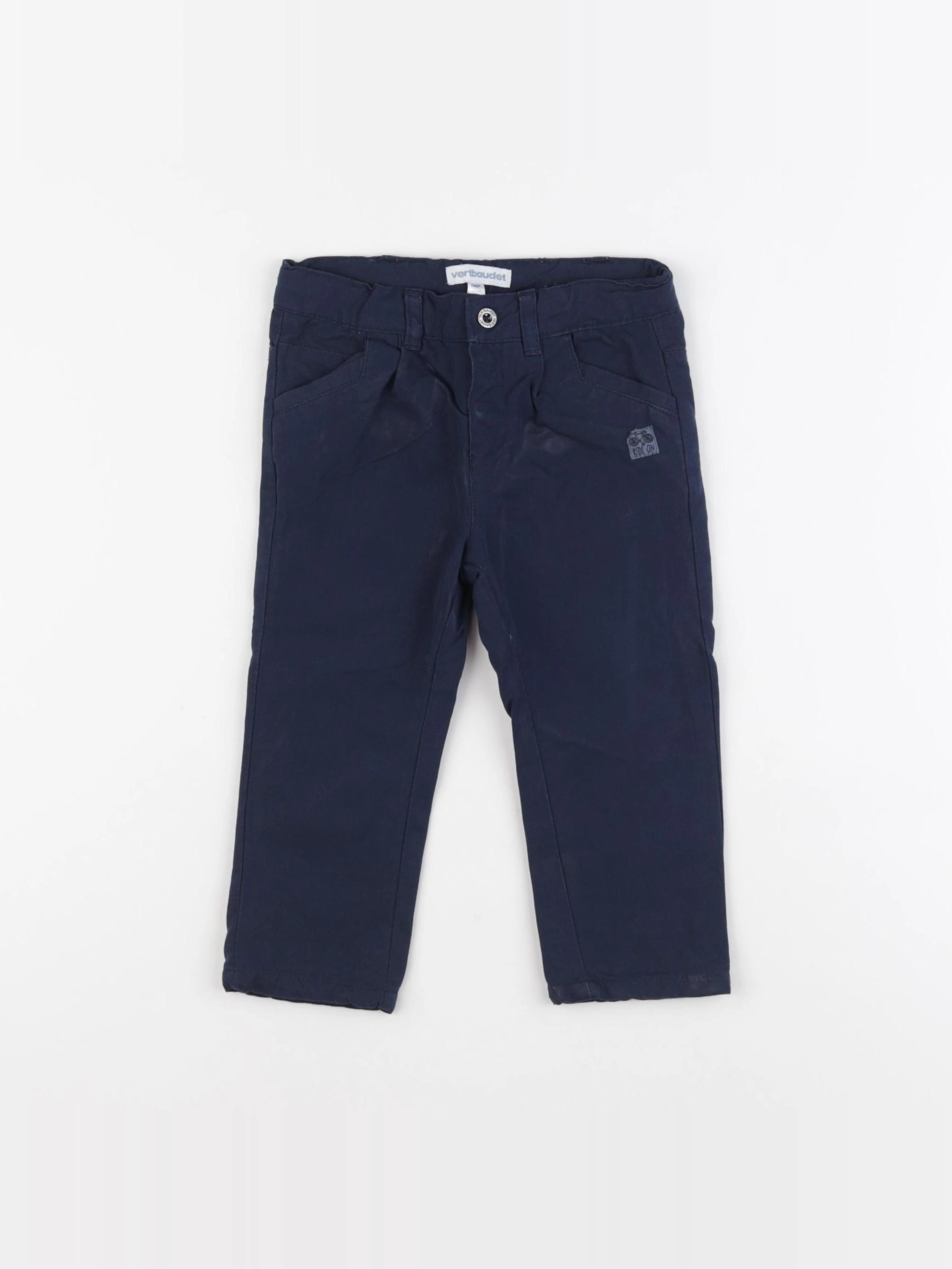 Vertbaudet - pantalon bleu - 12 mois