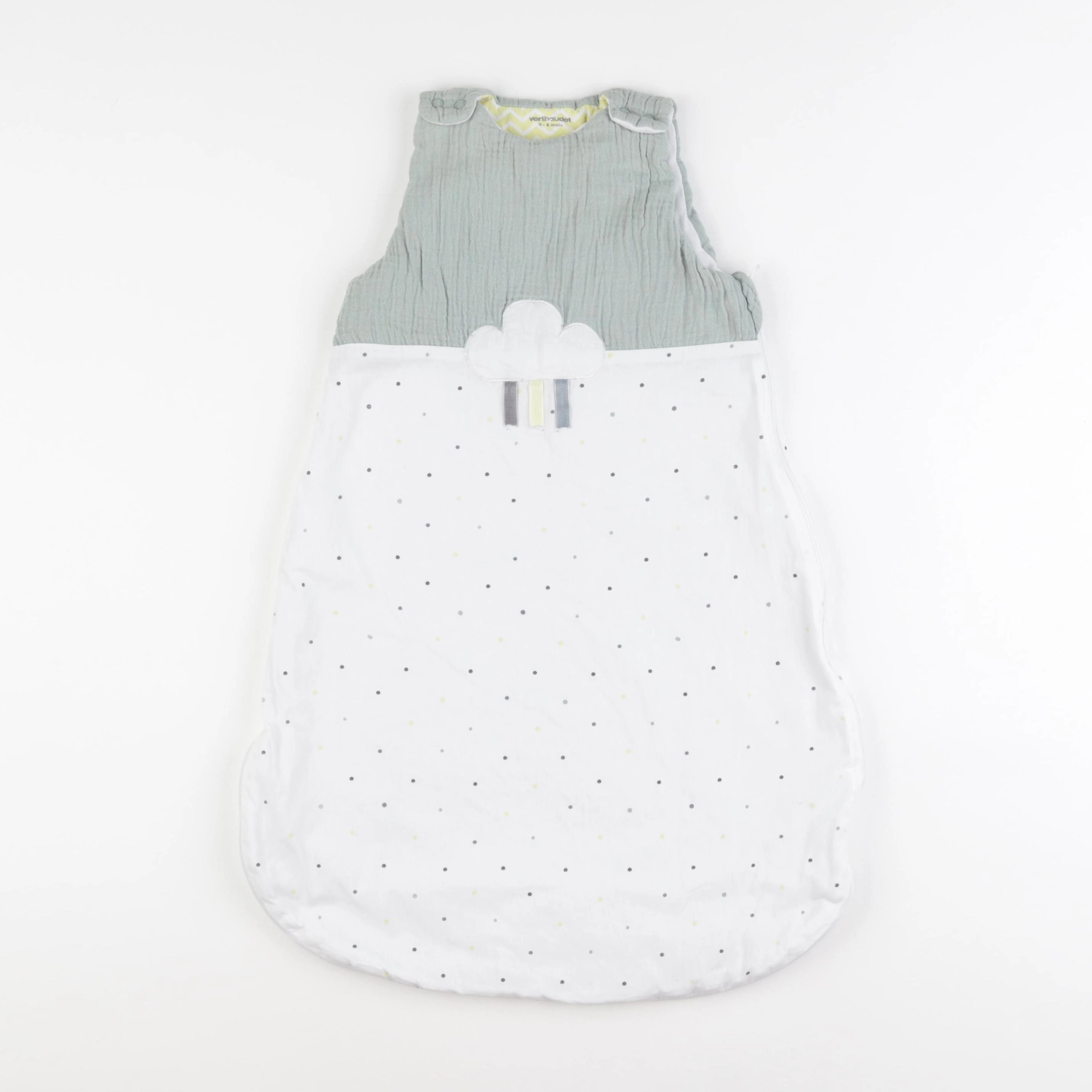 Vertbaudet - gigoteuse blanc, vert - 0/6 mois