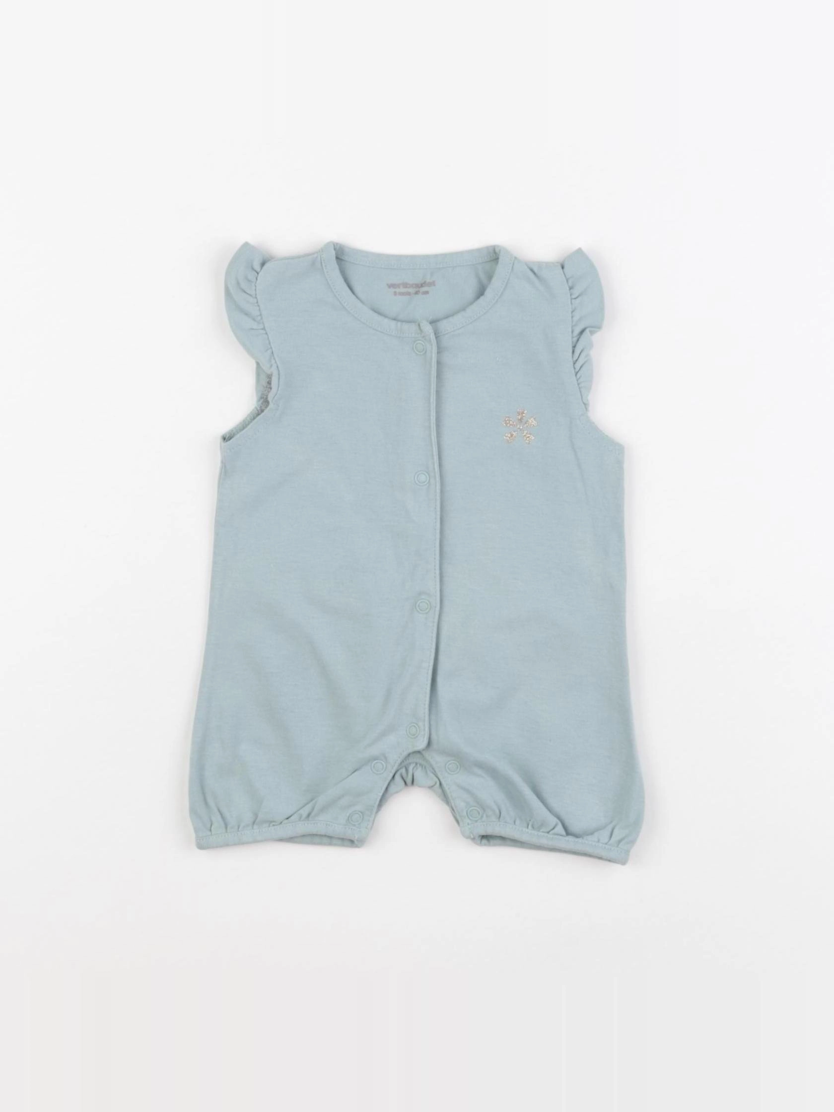 Vertbaudet - pyjama coton vert - 3 mois