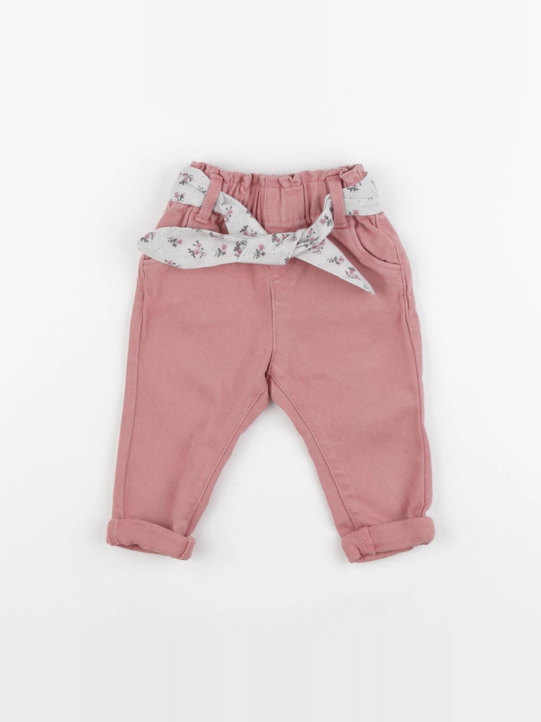 Vertbaudet - jean rose - 6 mois