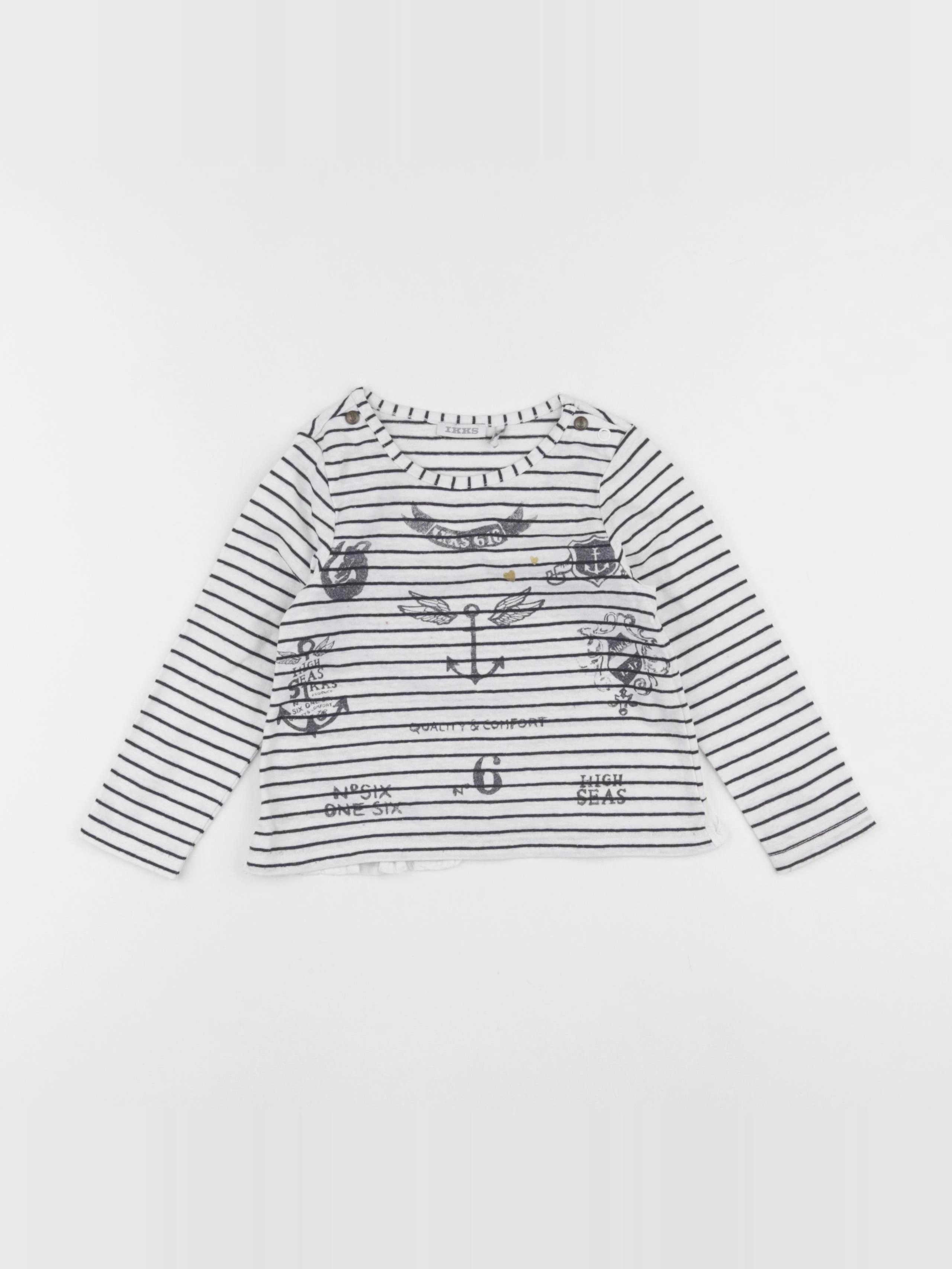 IKKS - tee-shirt blanc - 2 ans