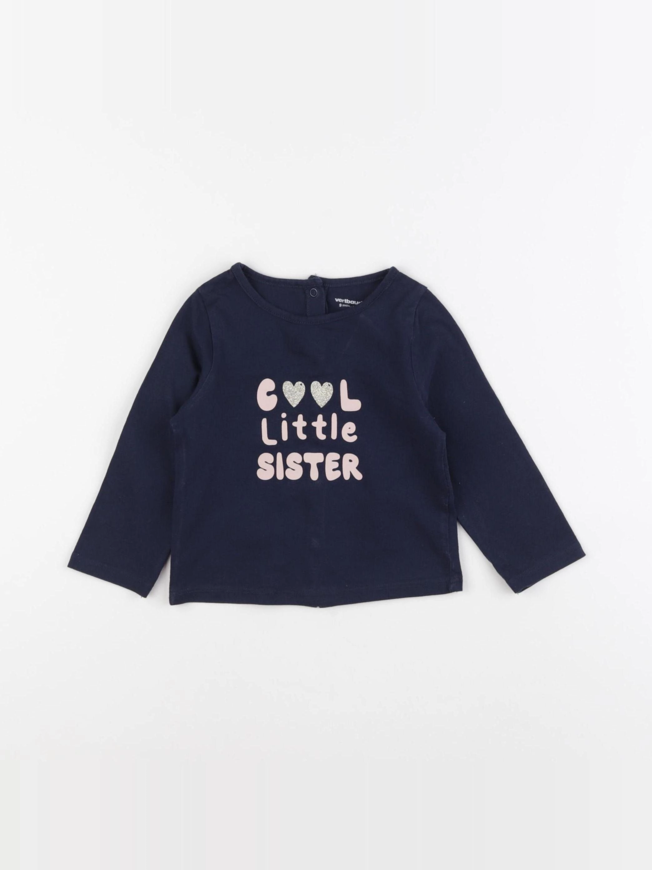 Vertbaudet - tee-shirt bleu - 9 mois