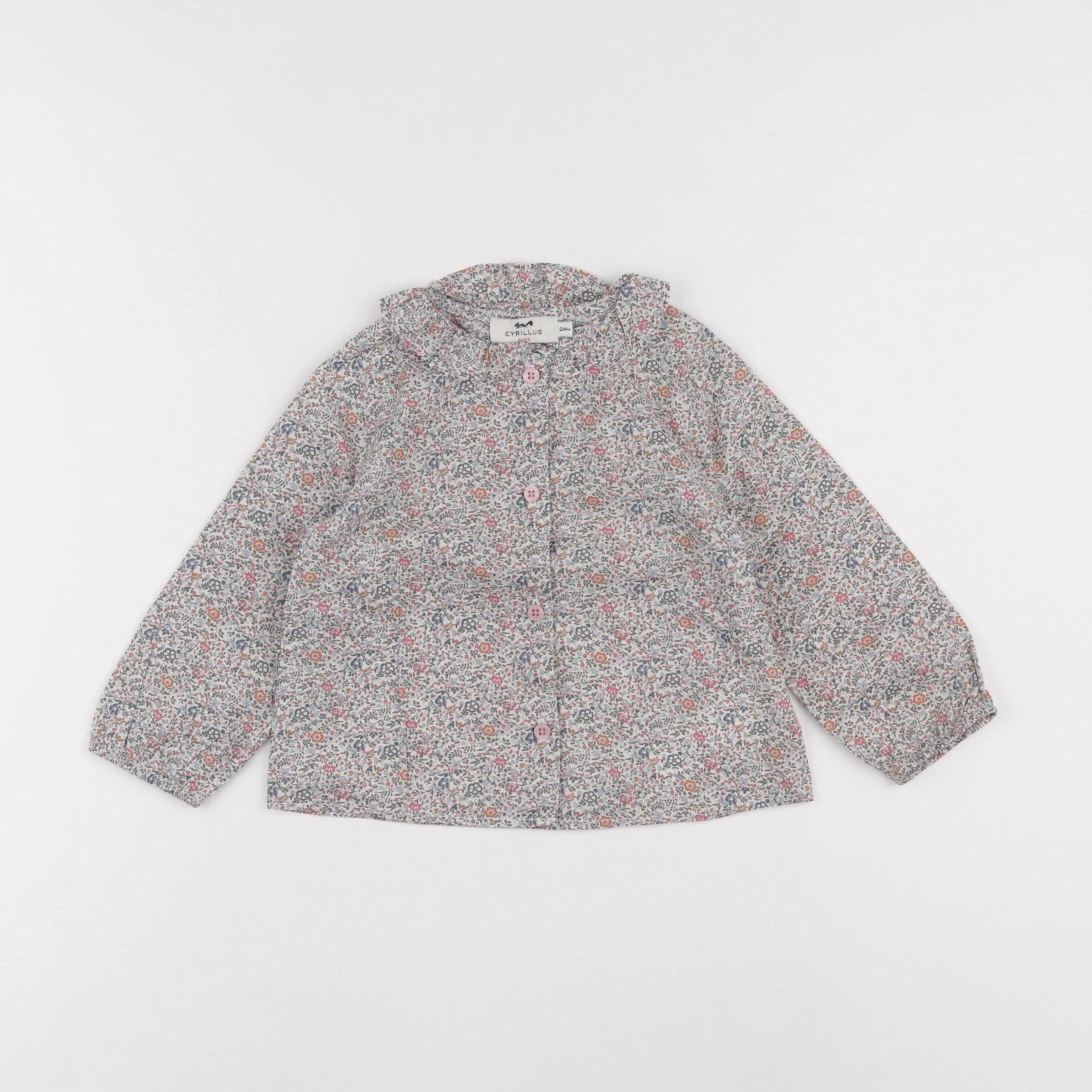 Cyrillus - blouse rose - 24 mois