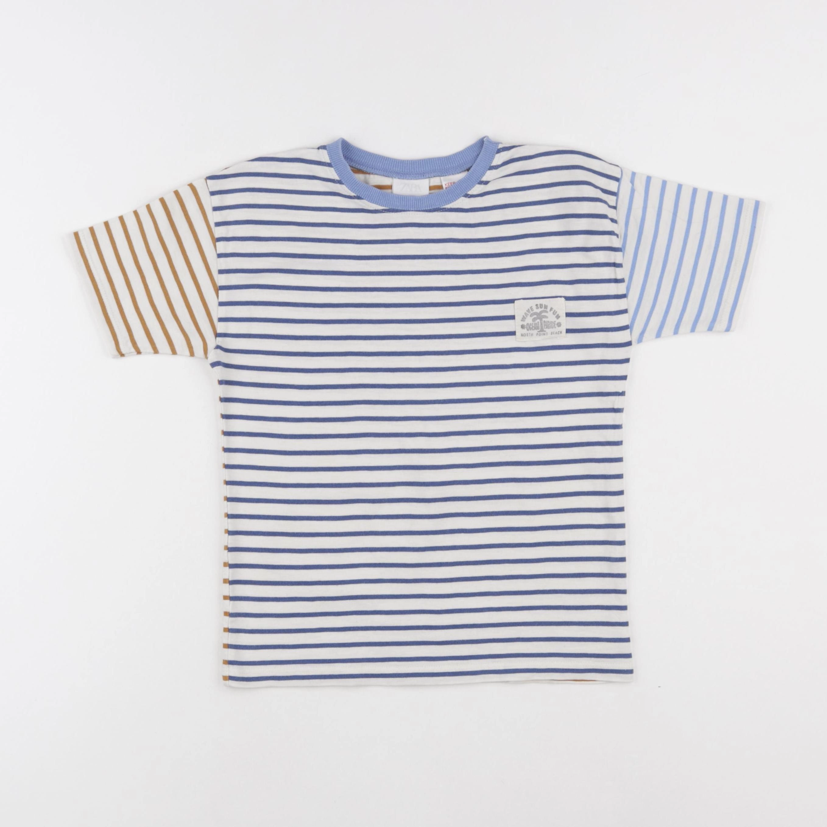 Zara - tee-shirt bleu - 5/6 ans