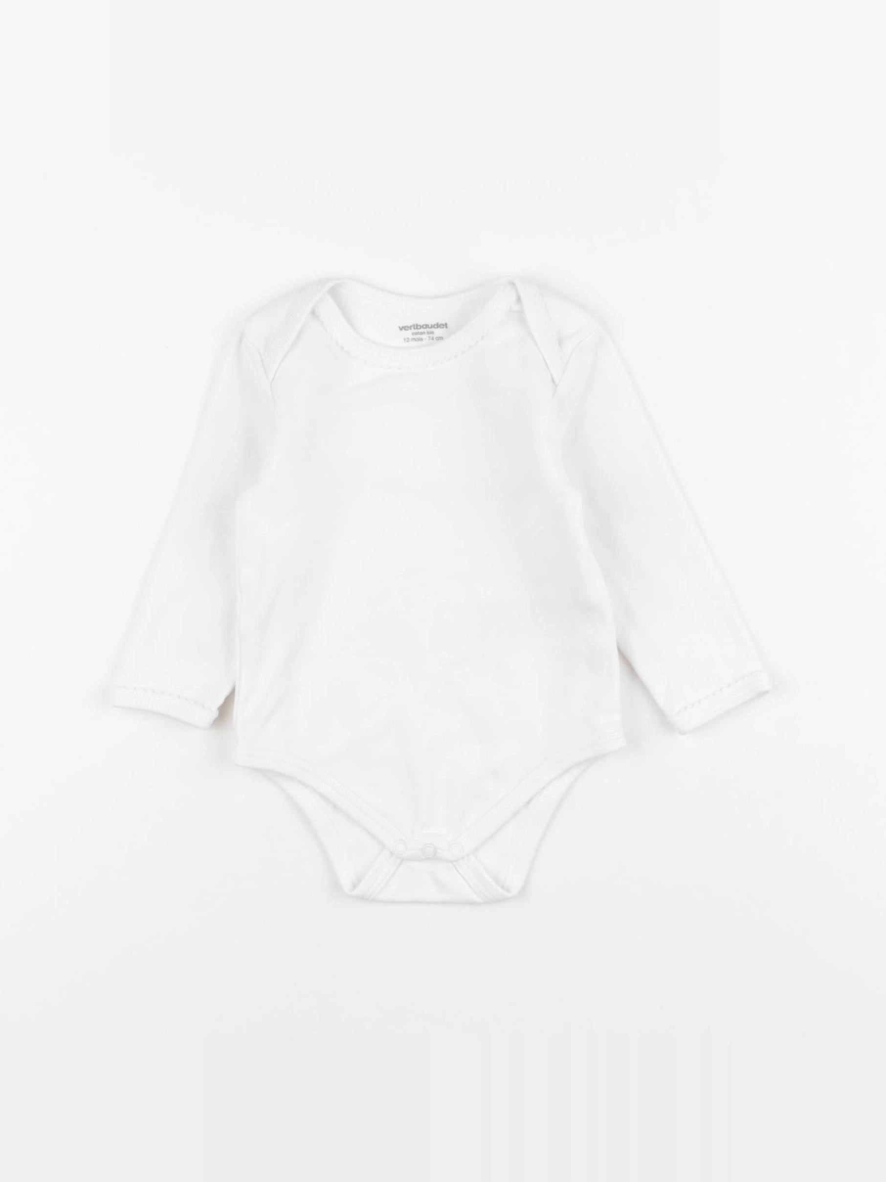 Vertbaudet - body blanc - 12 mois