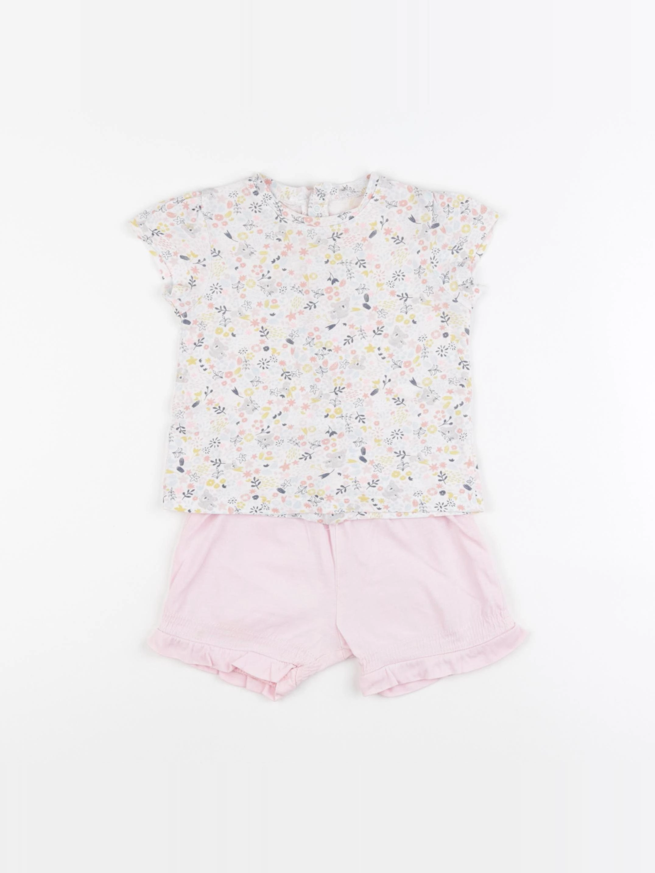 Vertbaudet - pyjama coton rose - 12 mois