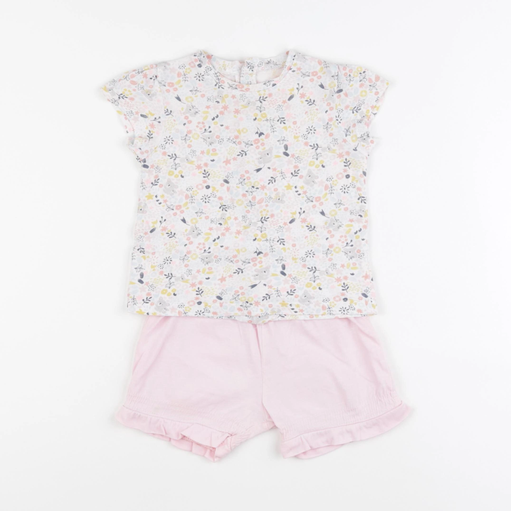 Vertbaudet - pyjama coton rose - 12 mois
