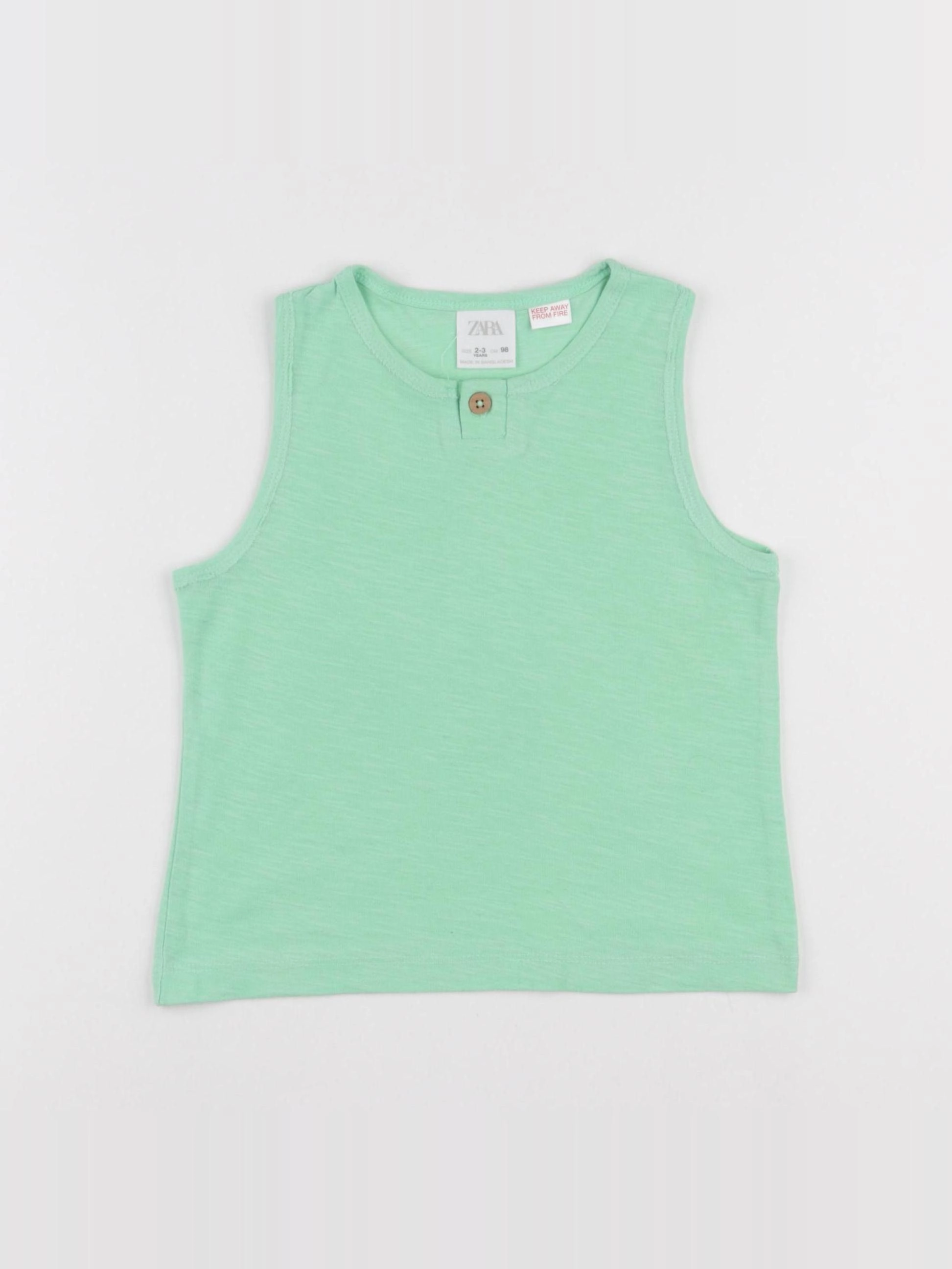 Zara - débardeur vert - 2/3 ans