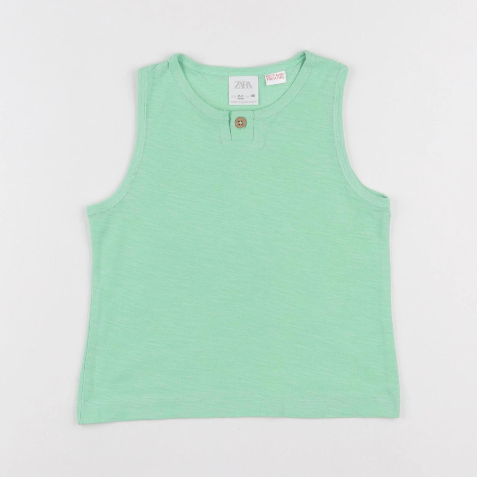 Zara - débardeur vert - 2/3 ans