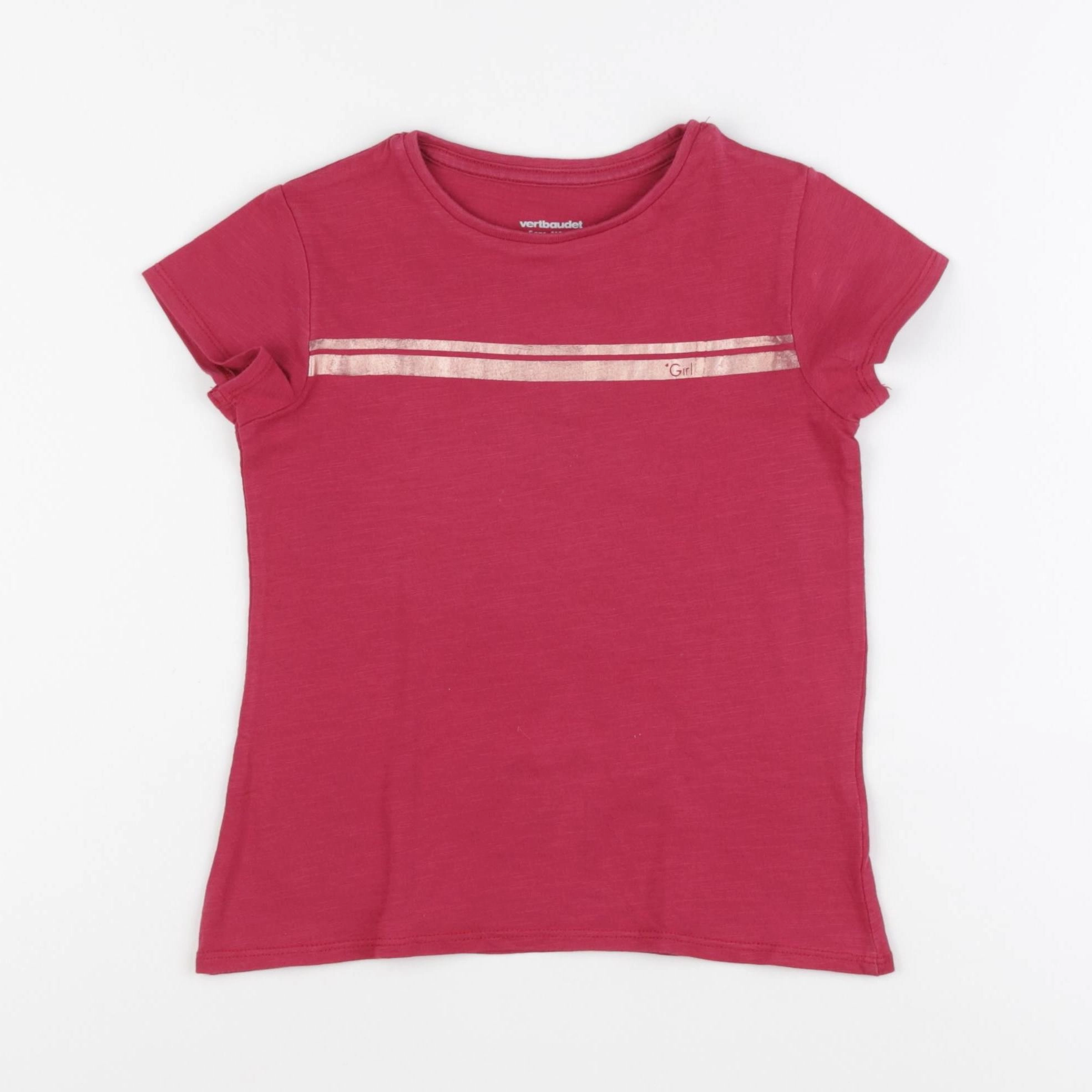 Vertbaudet - tee-shirt rouge - 5 ans