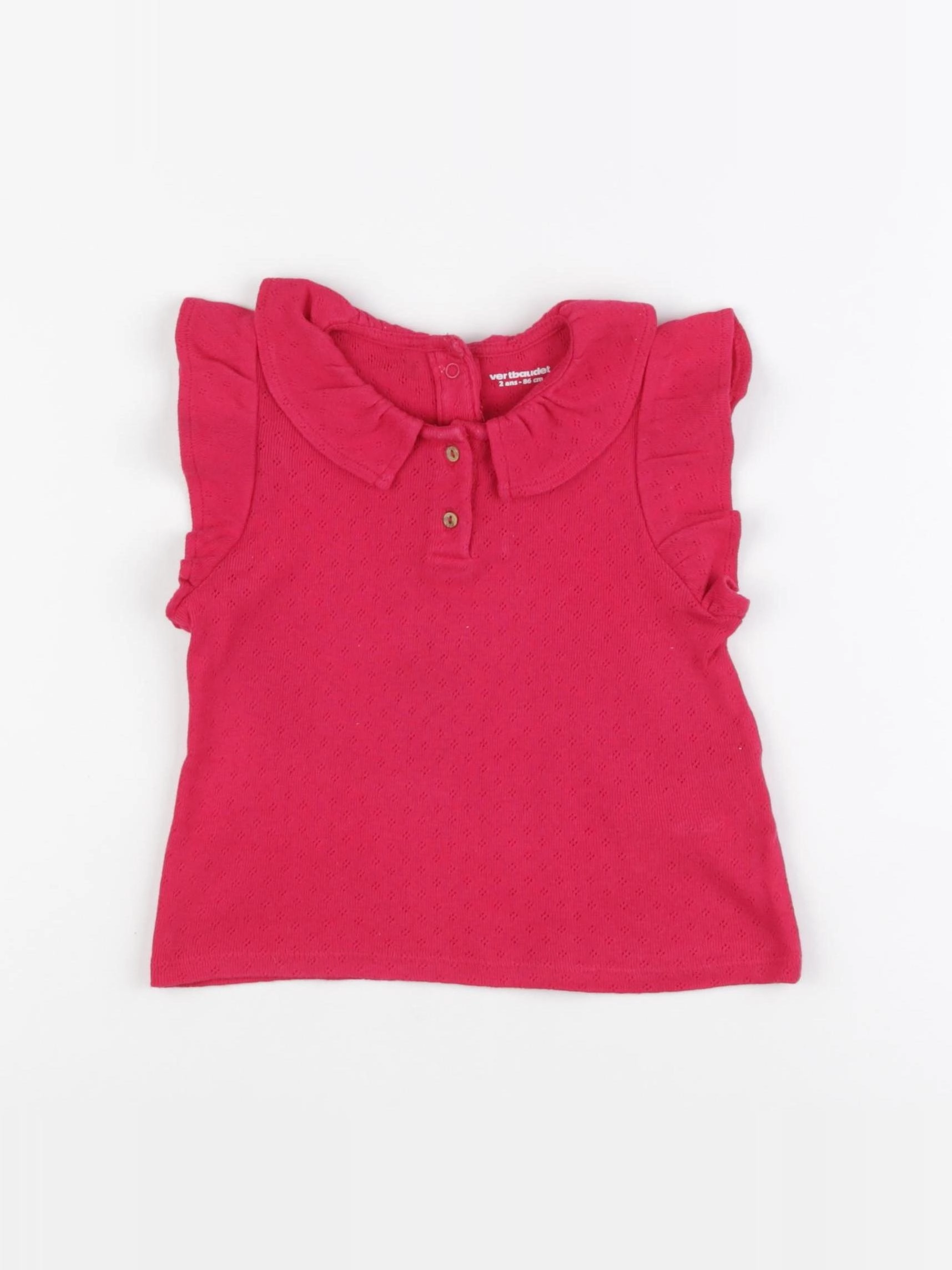 Vertbaudet - tee-shirt rose - 2 ans