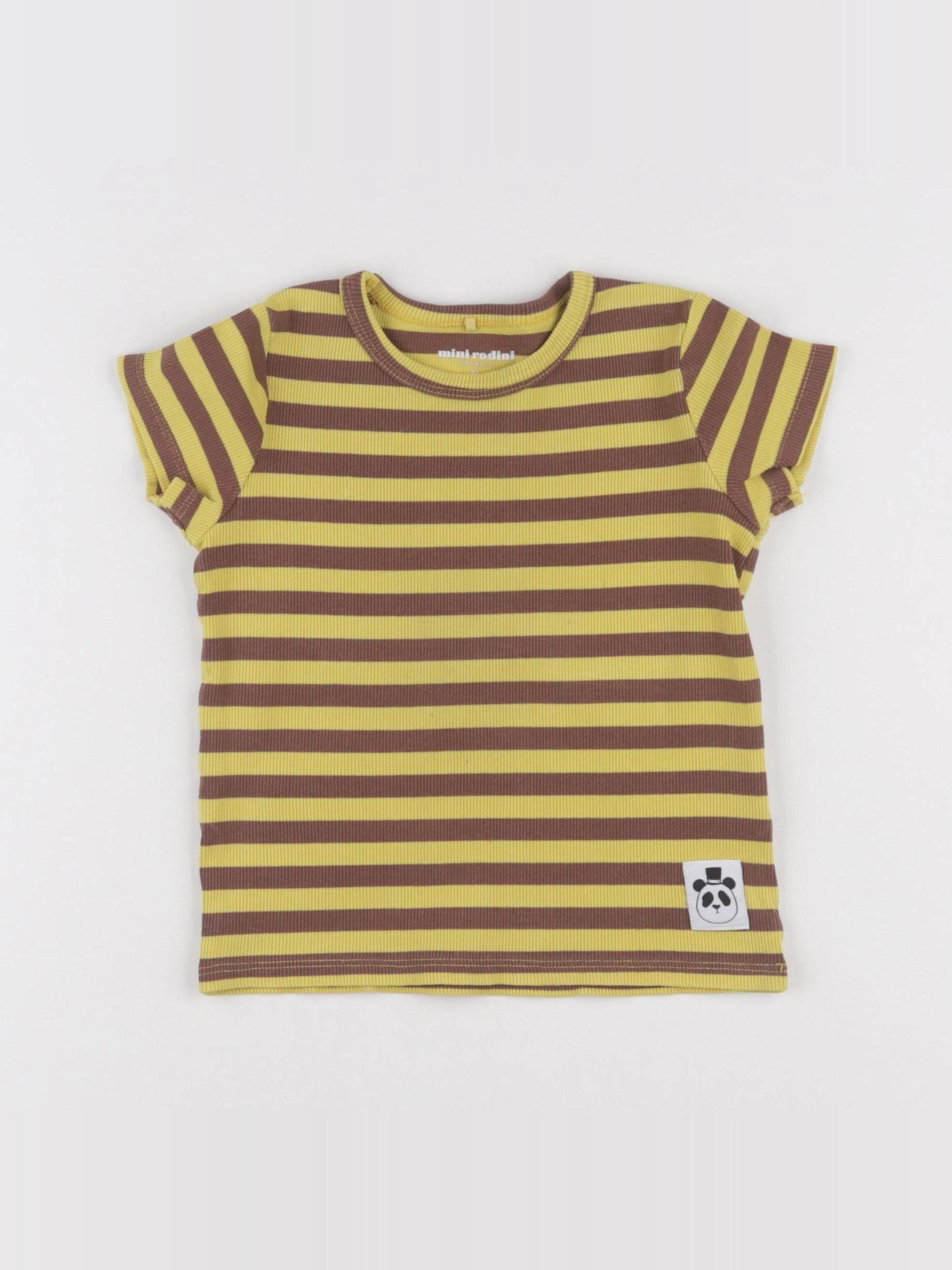 Mini Rodini - tee-shirt jaune, marron - 3 ans