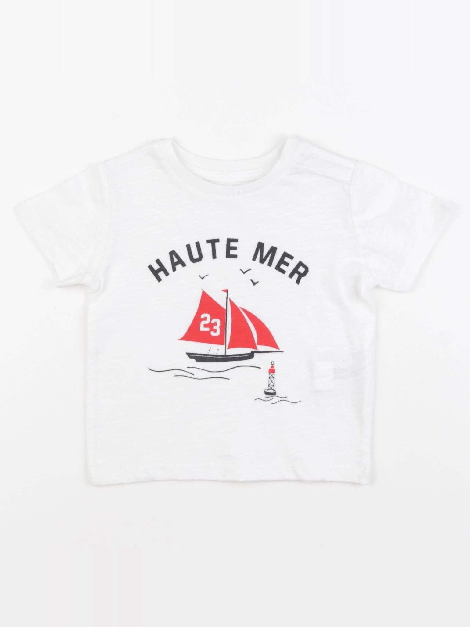 Boutchou - tee-shirt blanc - 9 mois