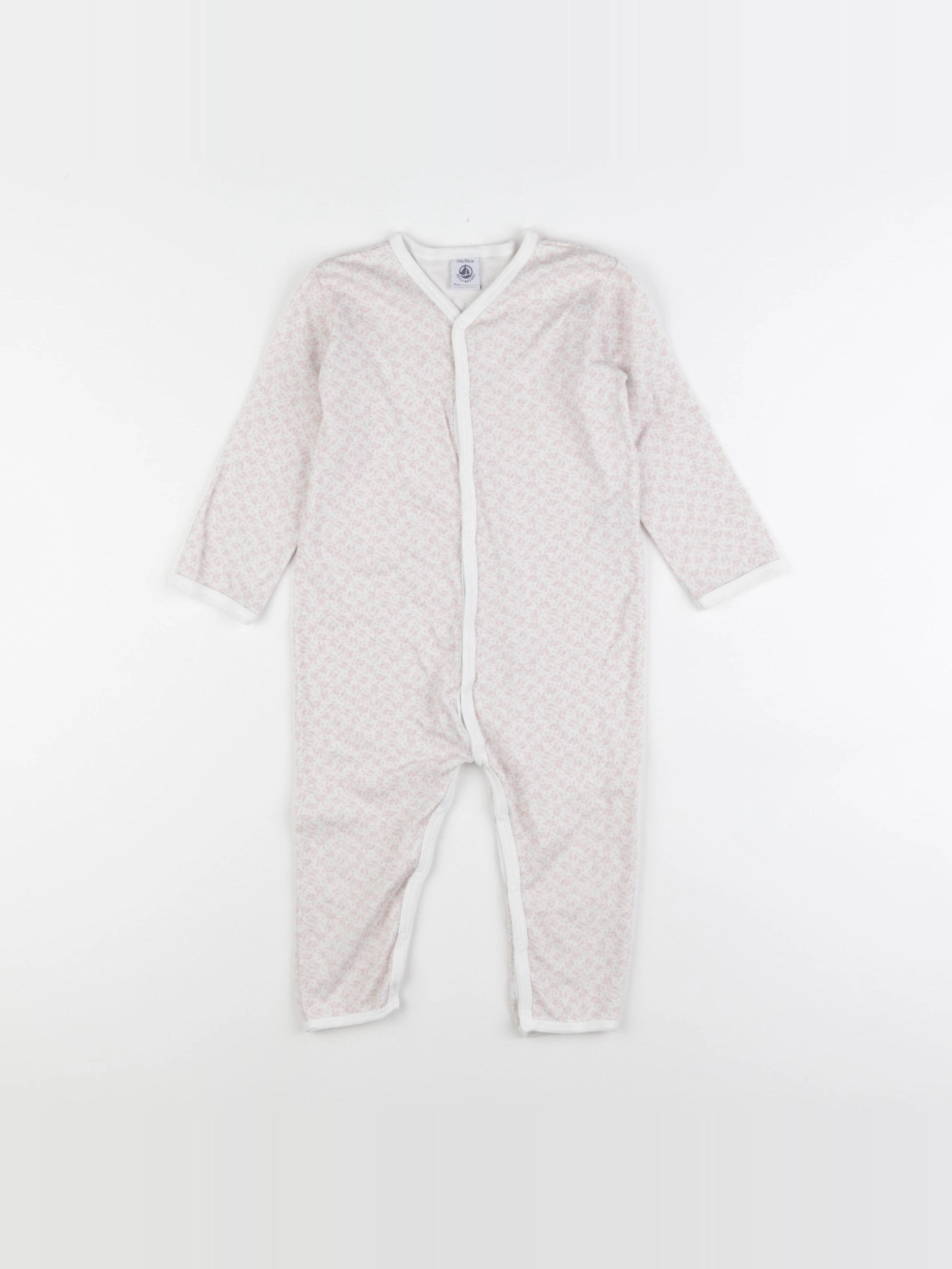 Petit Bateau - pyjama coton rose - 24 mois