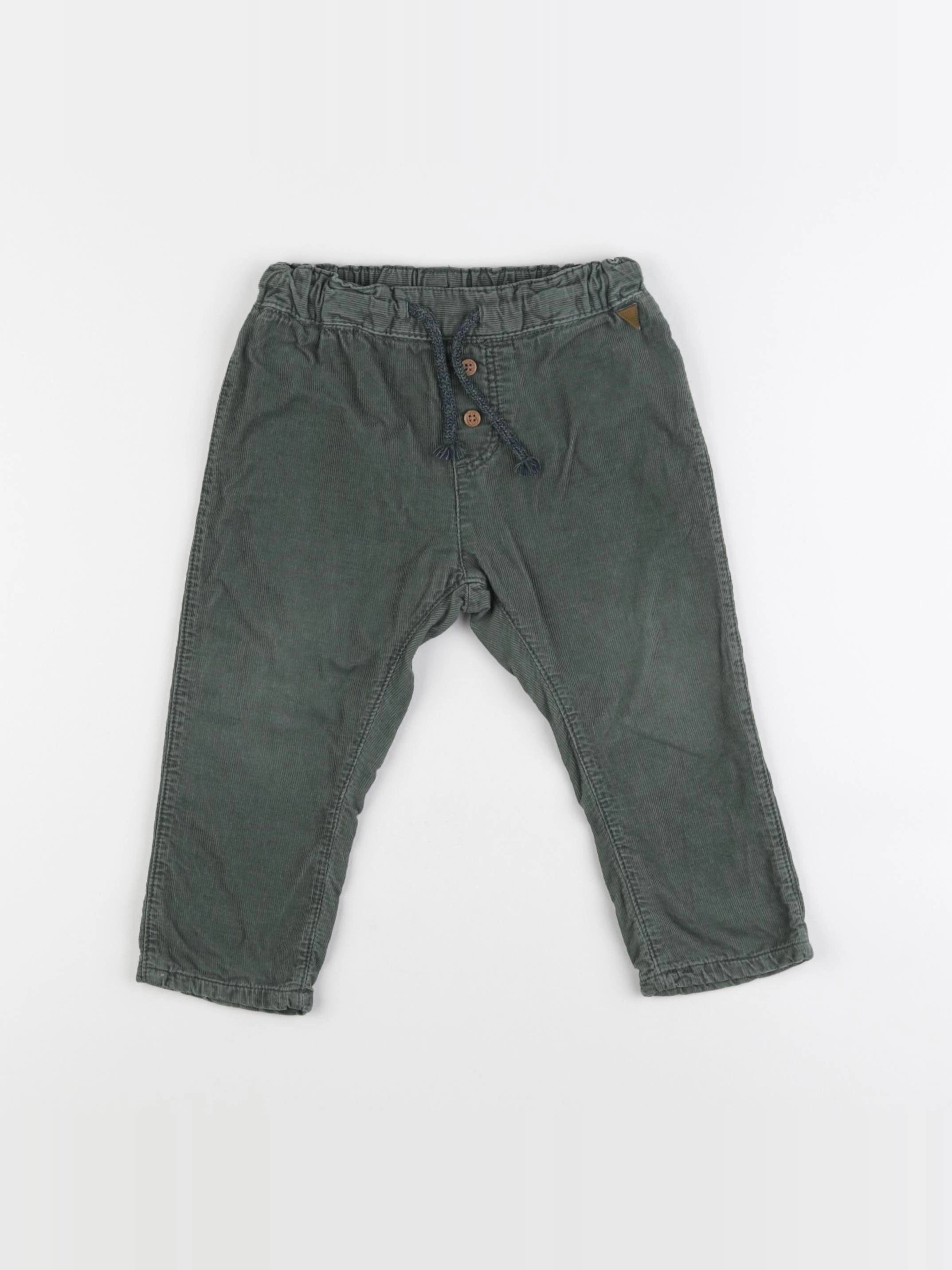 H&M - pantalon vert - 12/18 mois
