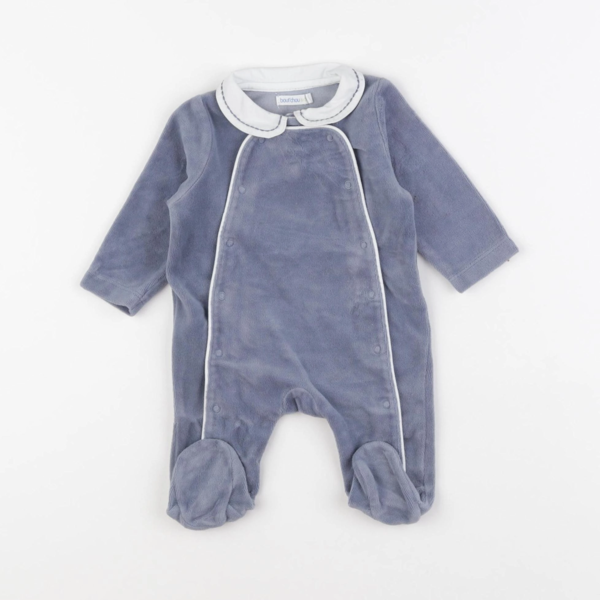 Boutchou - pyjama velours bleu - 1 mois
