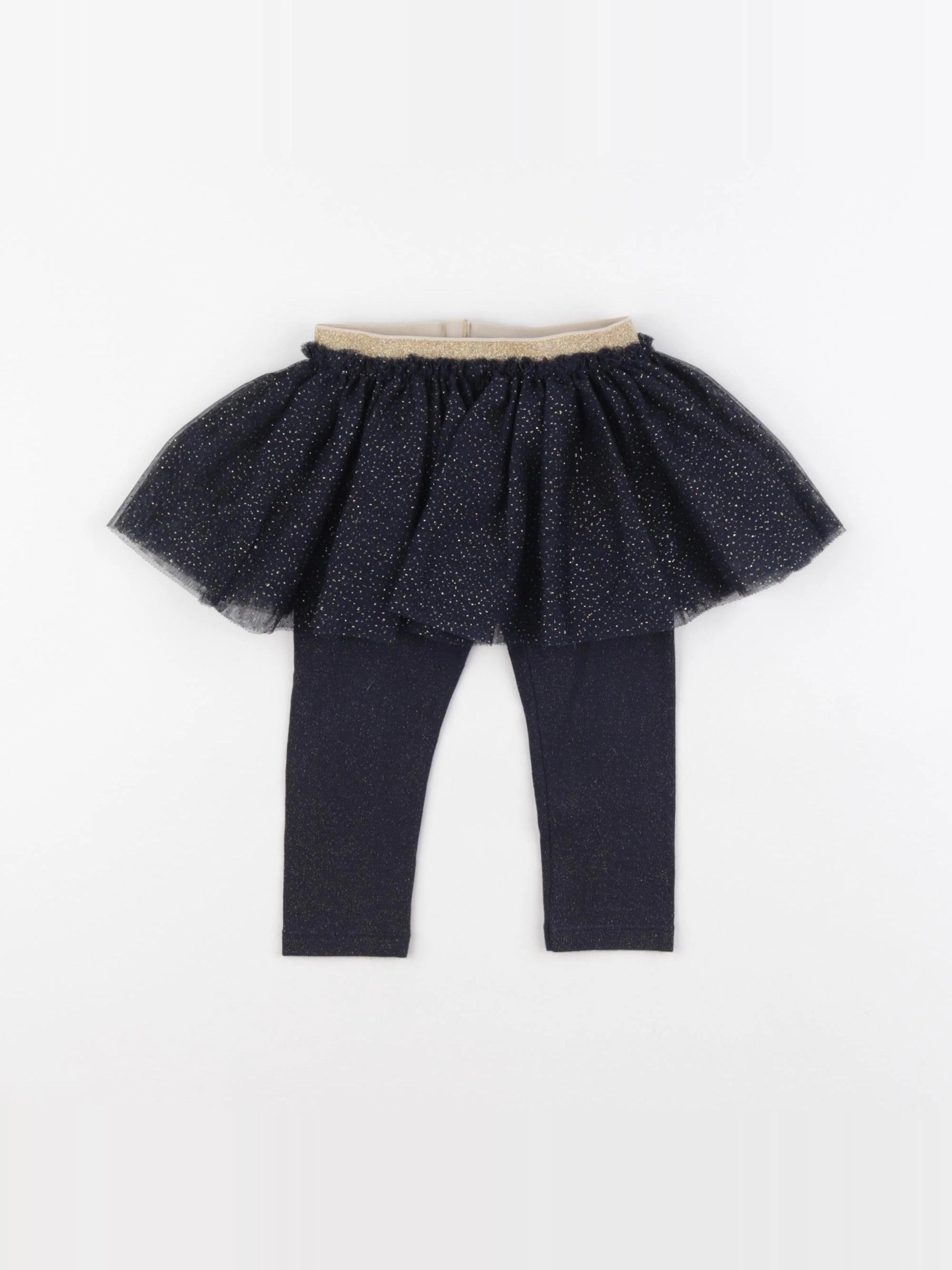 Petit Bateau - legging jupe bleu - 12 mois