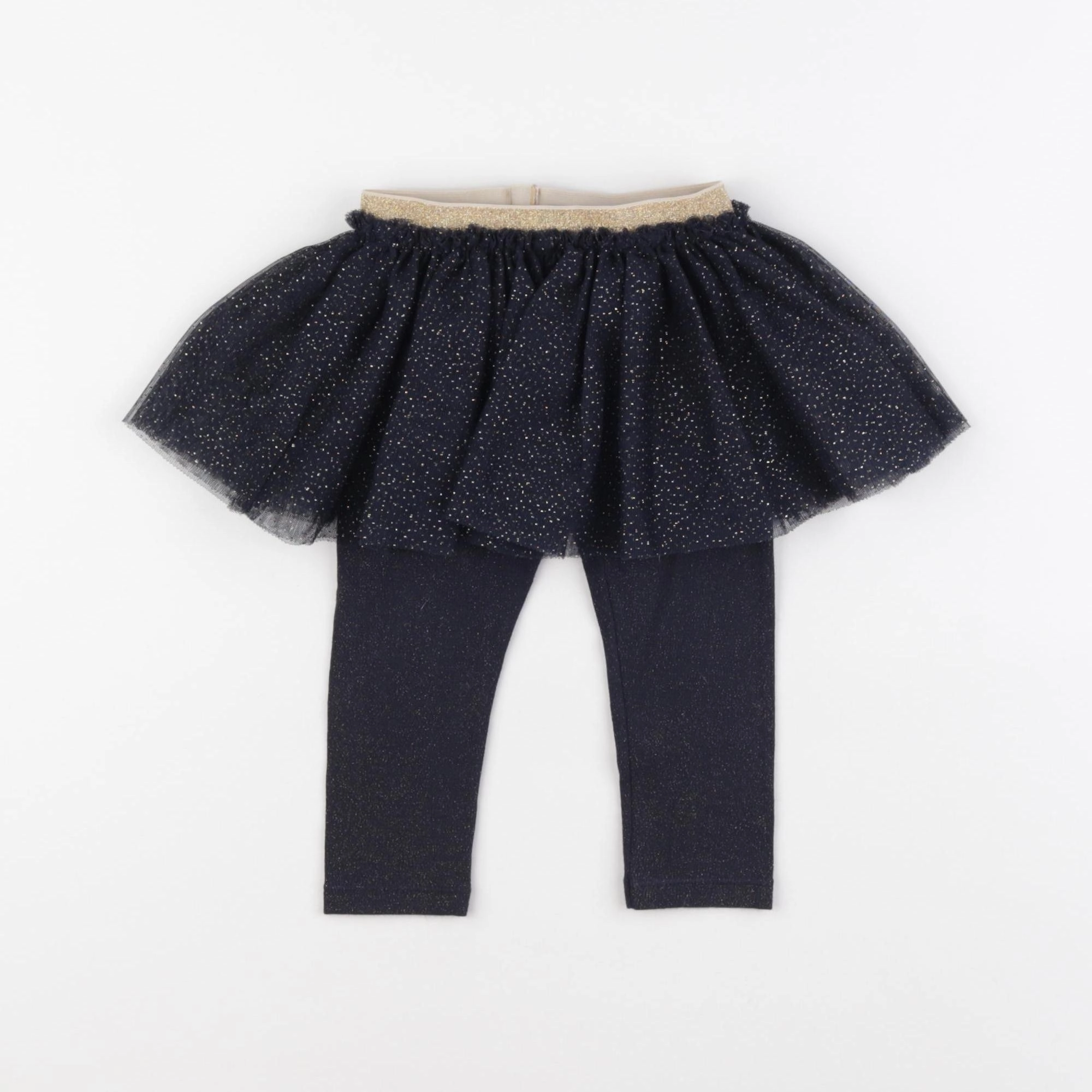 Petit Bateau - legging jupe bleu - 12 mois