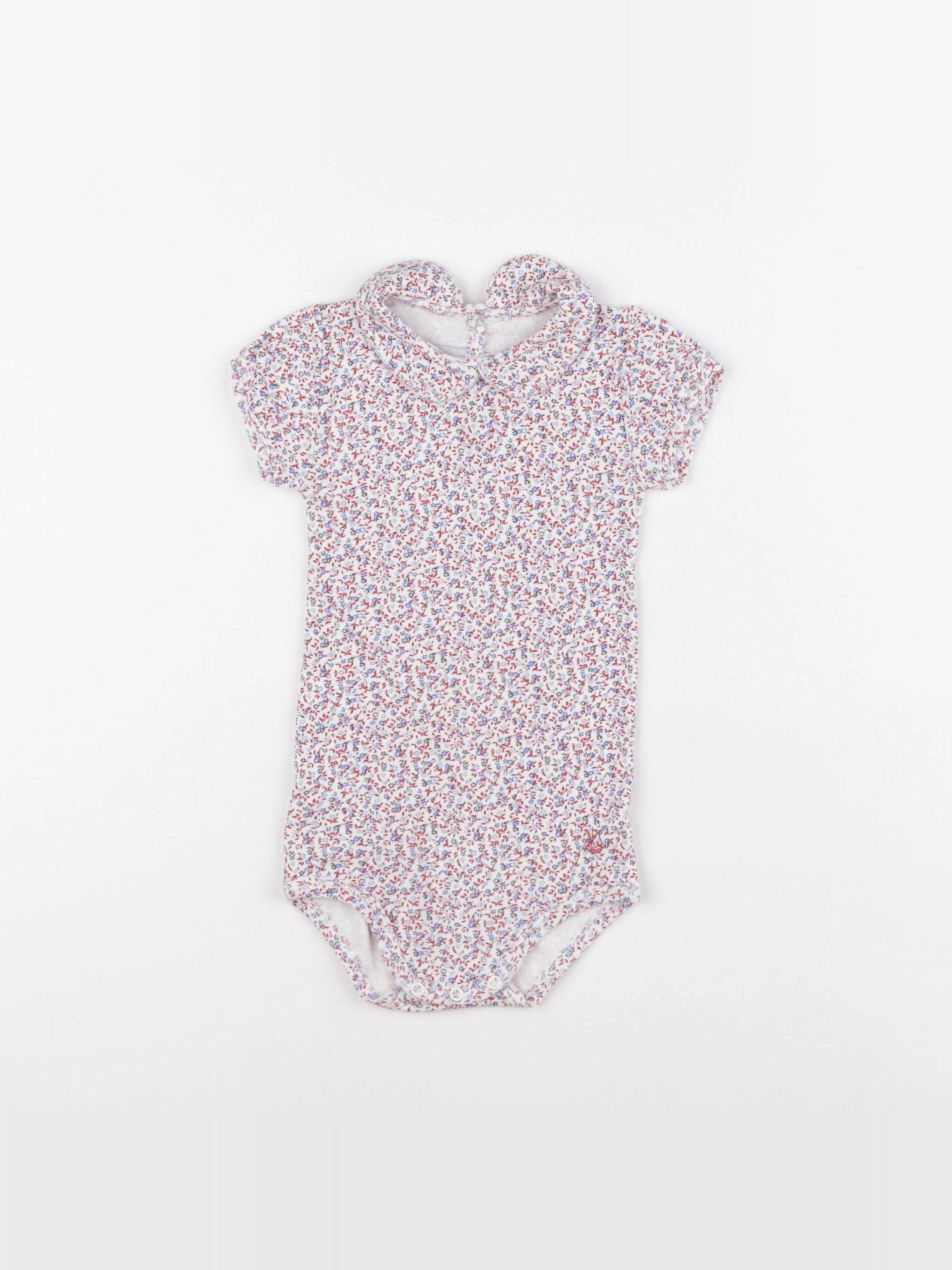 Petit Bateau - body à col rouge - 18 mois