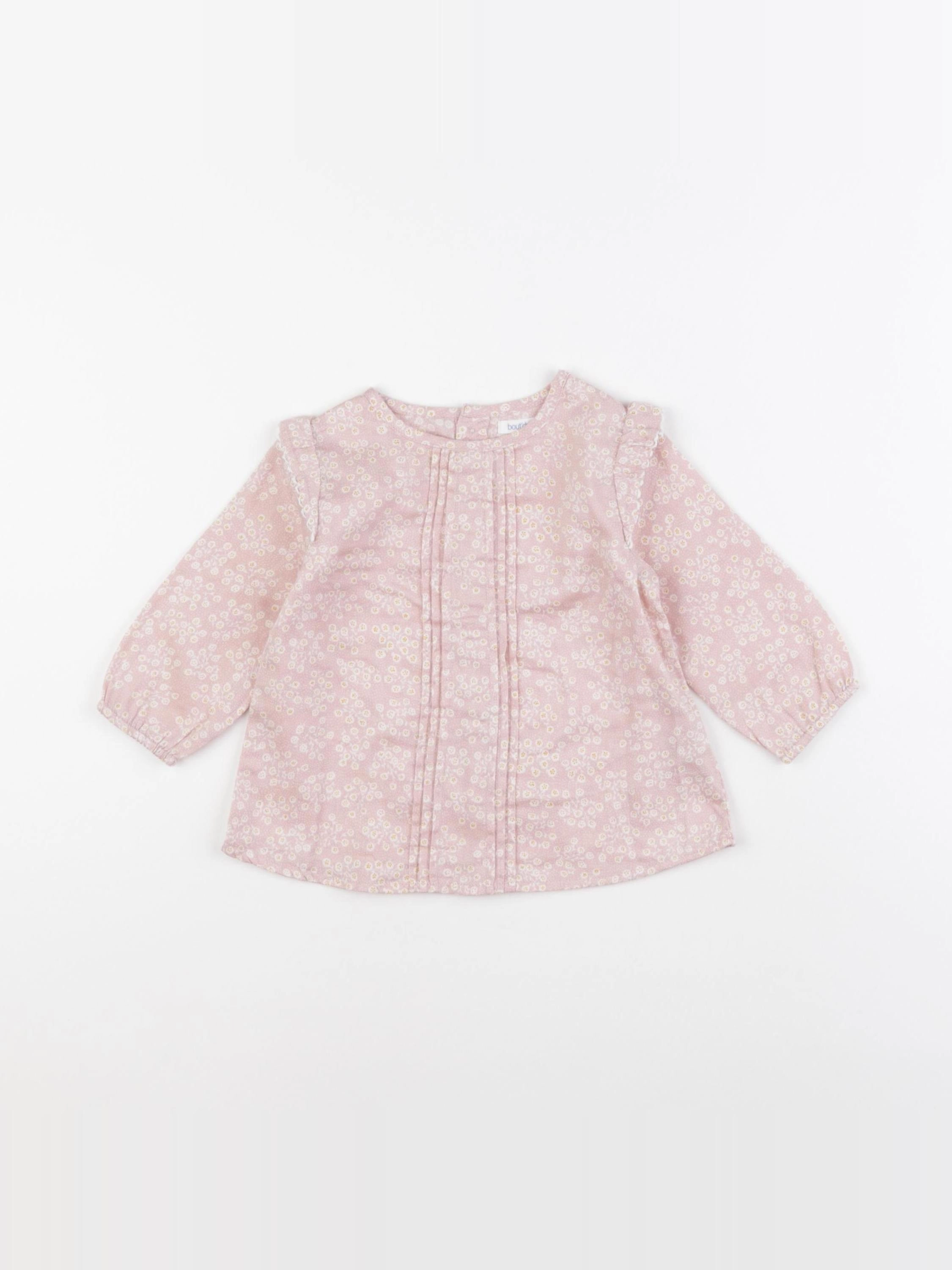 Boutchou - blouse rose - 12 mois