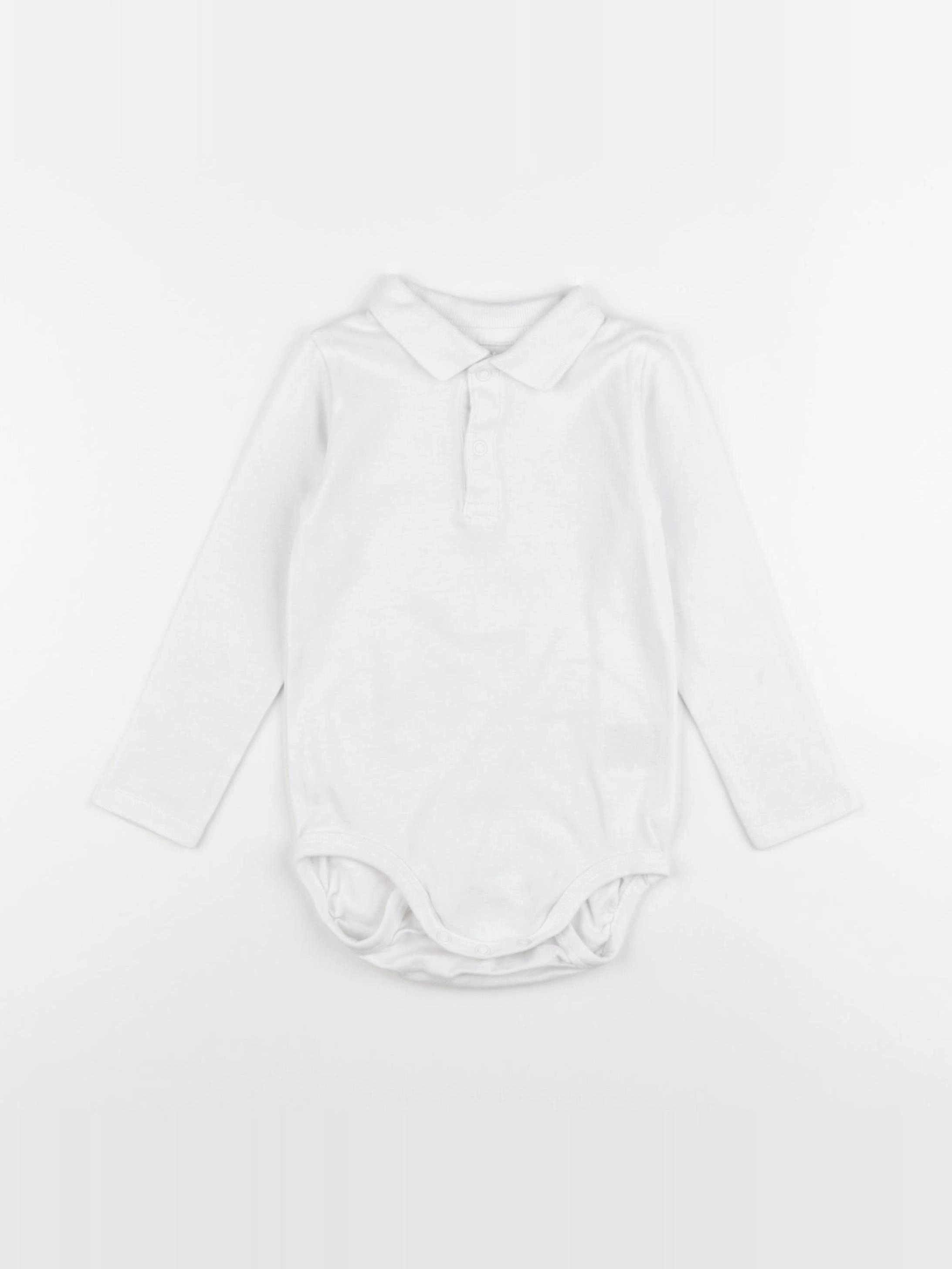 H&M - body à col blanc - 18/24 mois