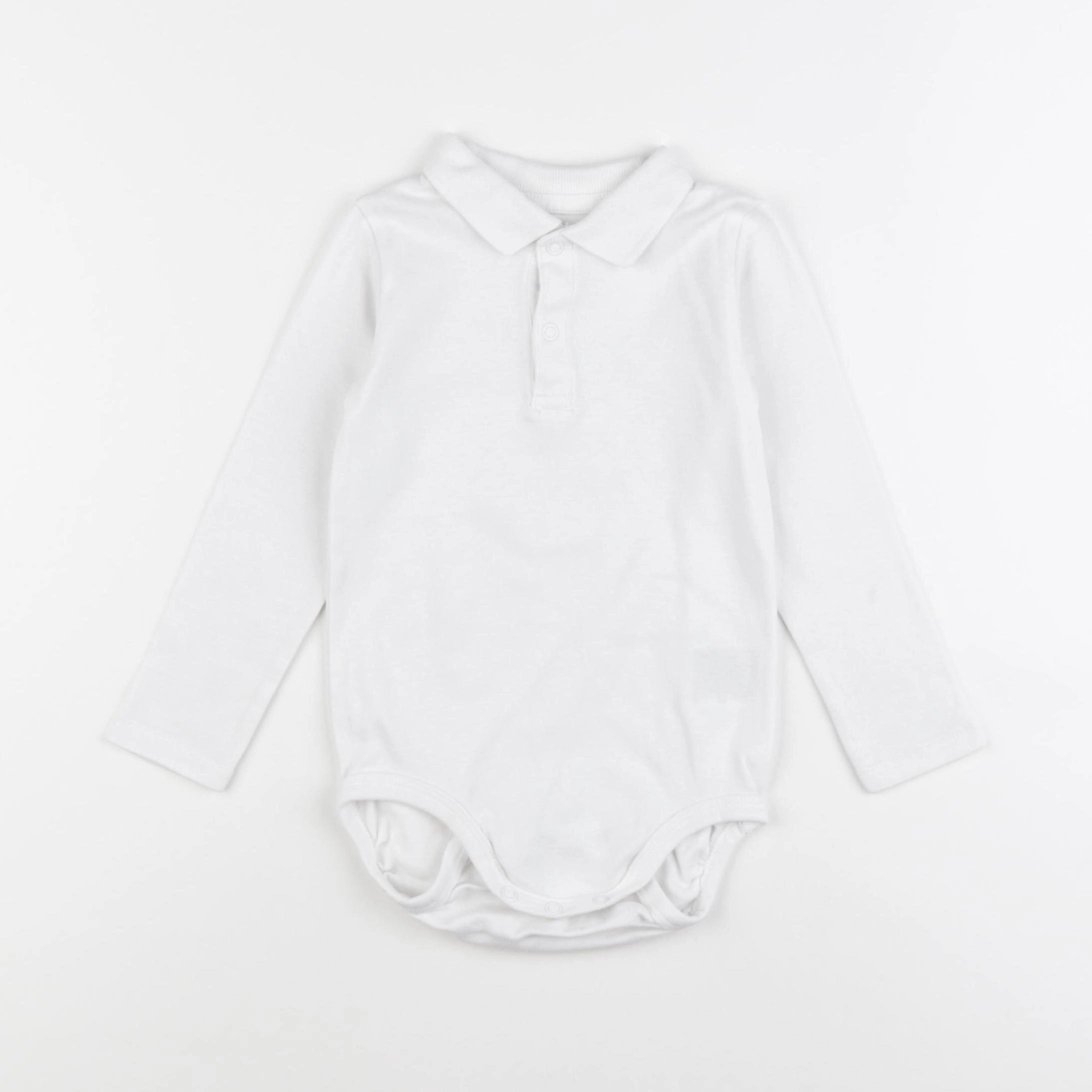 H&M - body à col blanc - 18/24 mois
