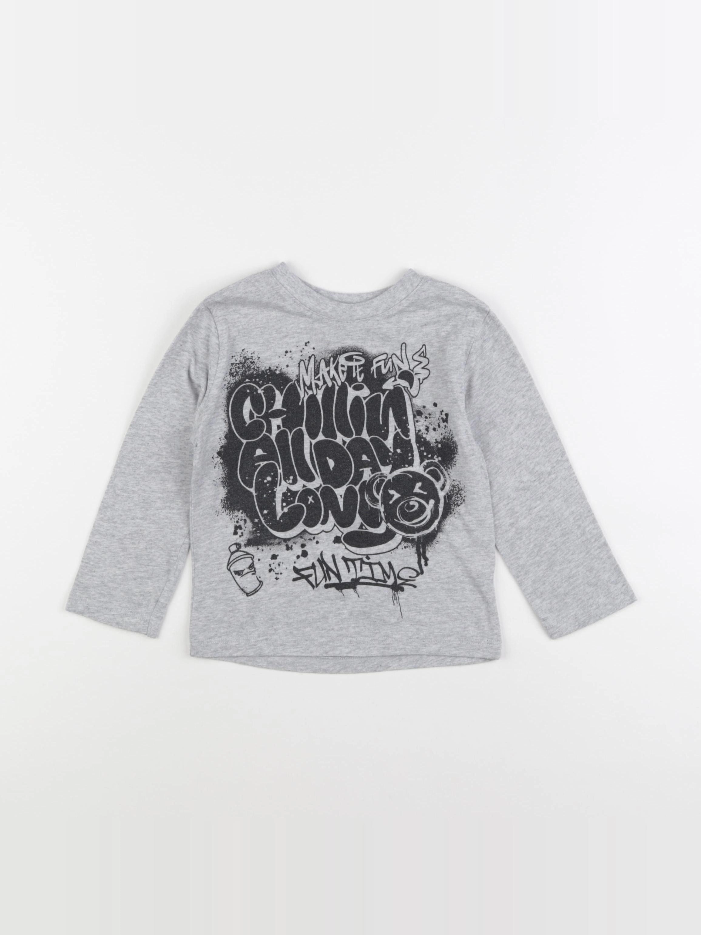 H&M - tee-shirt gris - 18/24 mois