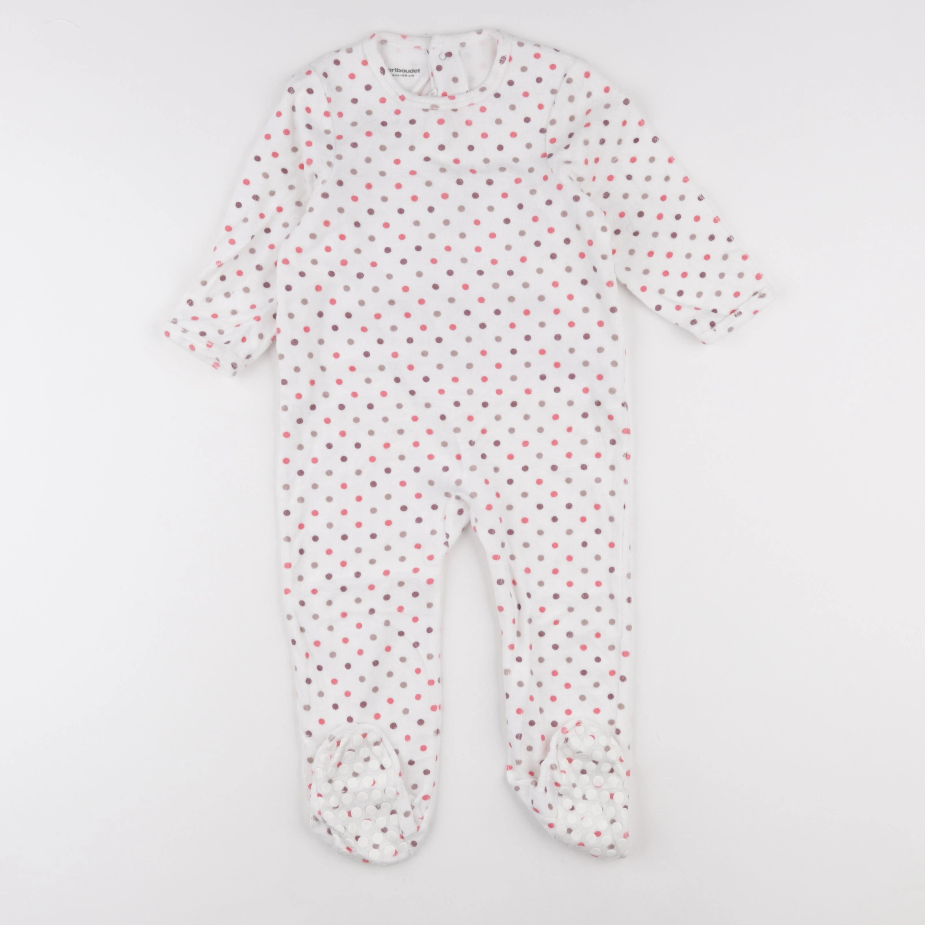 Vertbaudet - pyjama velours blanc - 2 ans