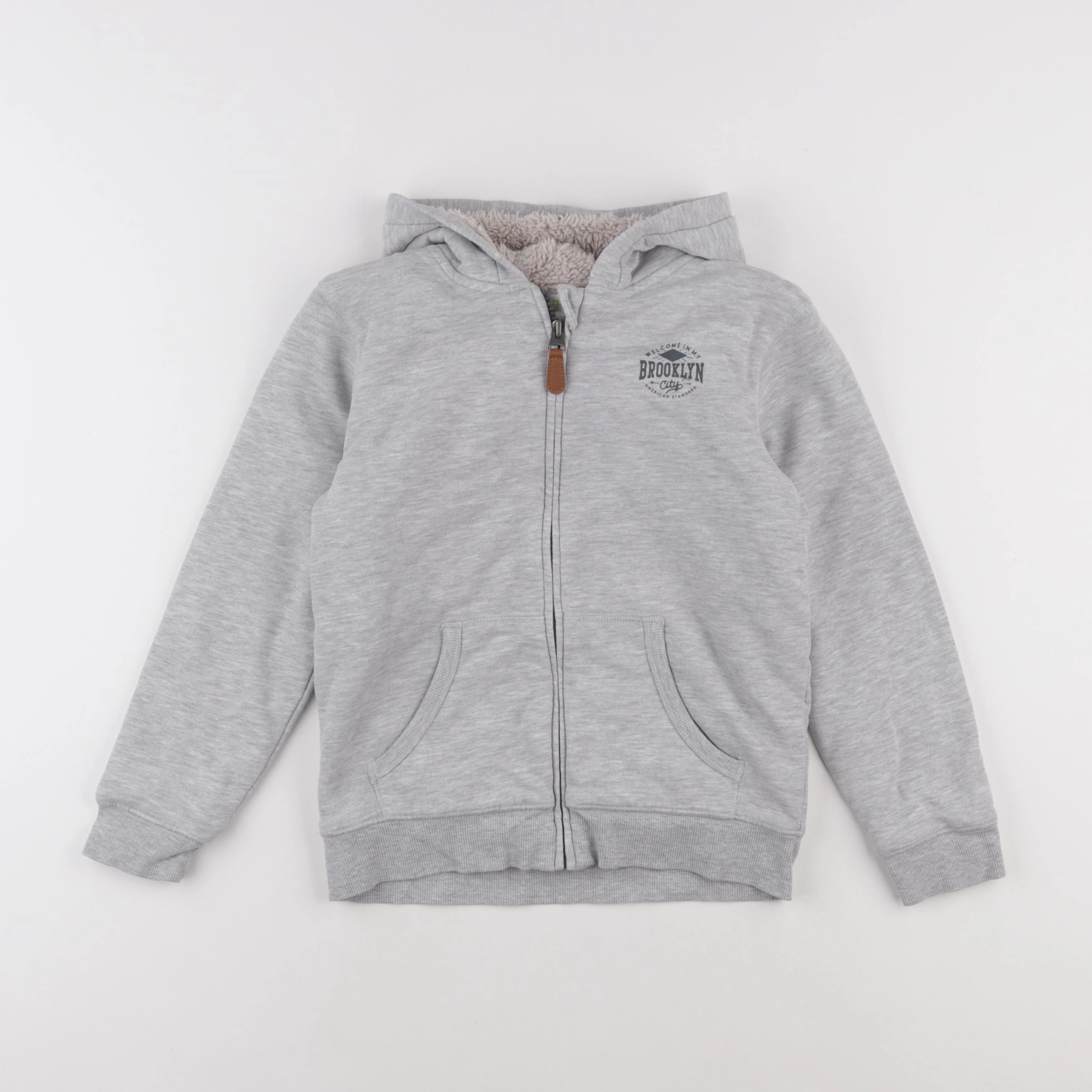 Vertbaudet - sweat gris - 8 ans