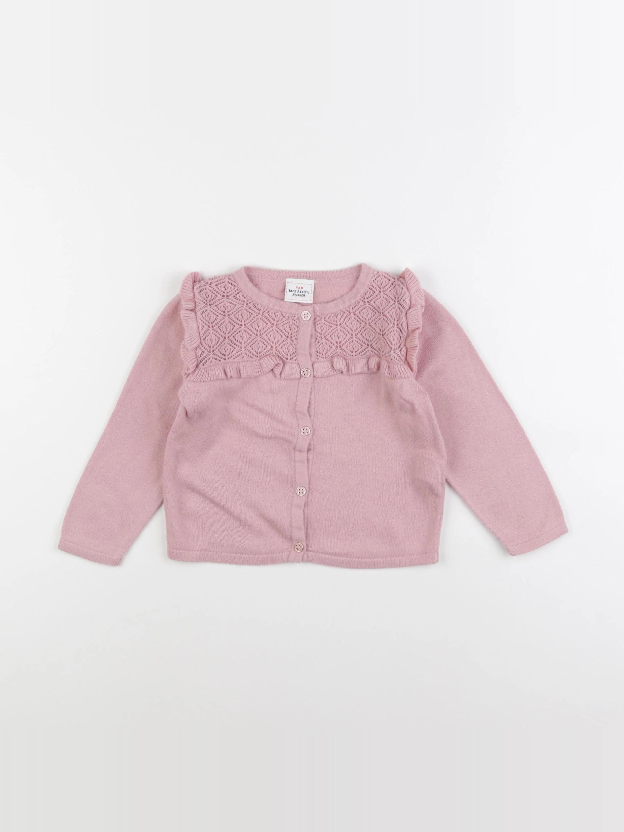 Tape à l'oeil - gilet rose - 2 ans