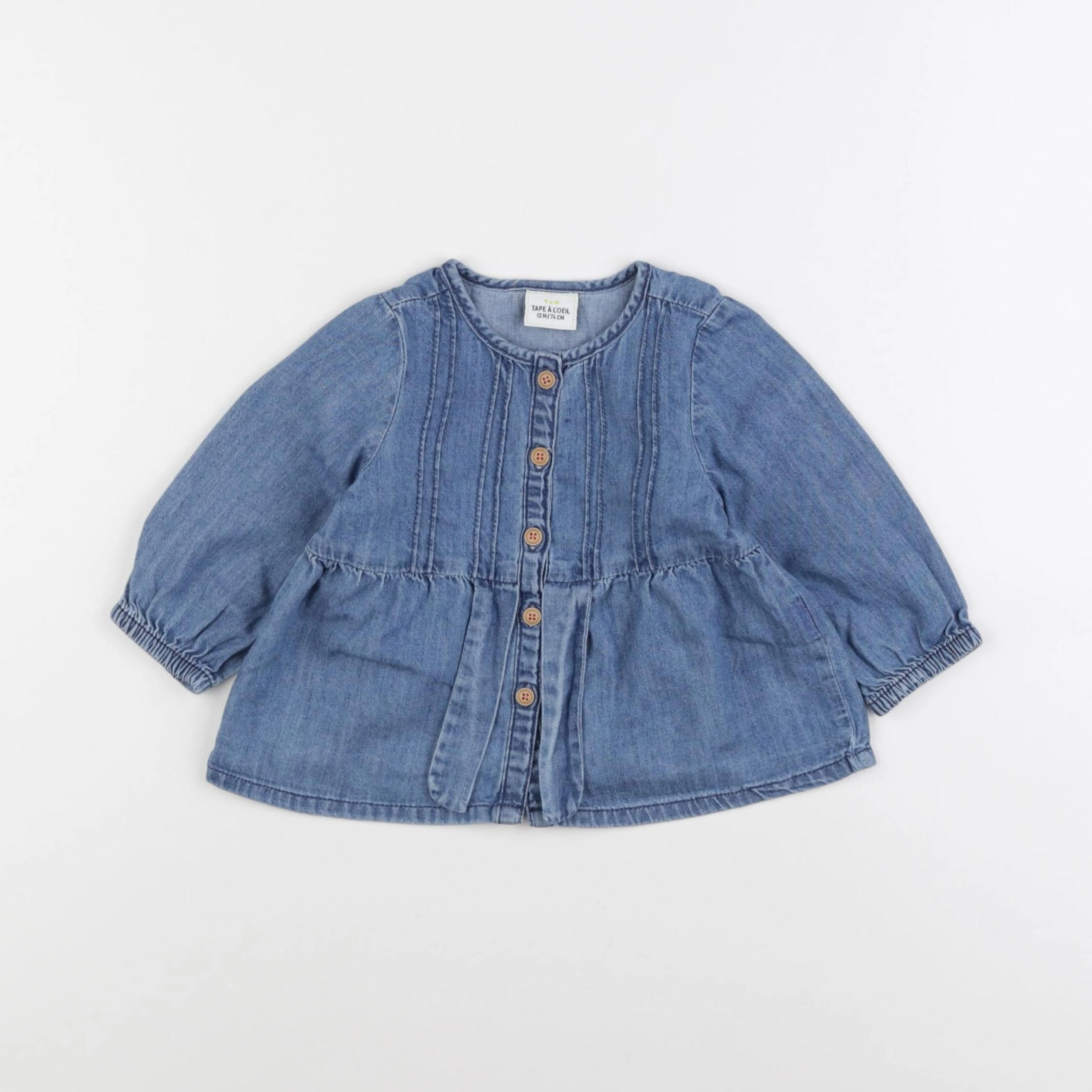 Tape à l'oeil - blouse bleu - 12 mois