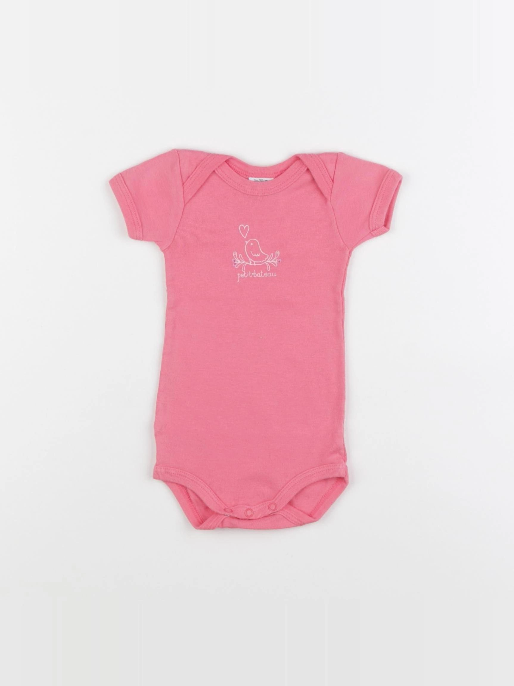 Petit Bateau - body rose - 3 mois