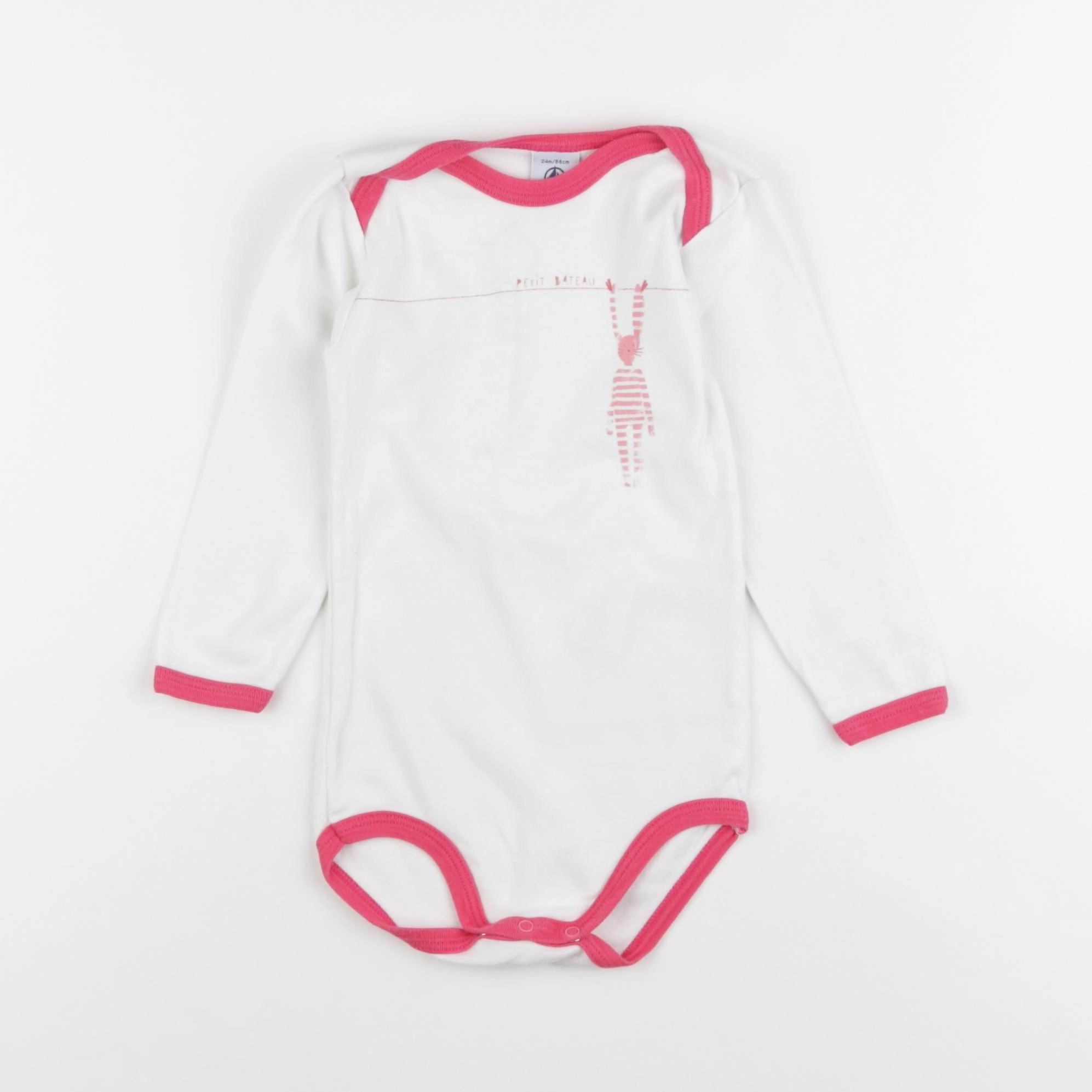 Petit Bateau - body blanc - 24 mois