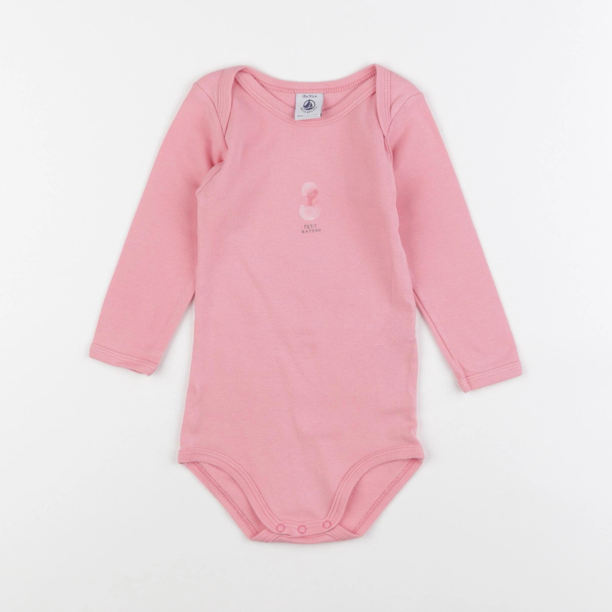 Petit Bateau - body rose - 18 mois