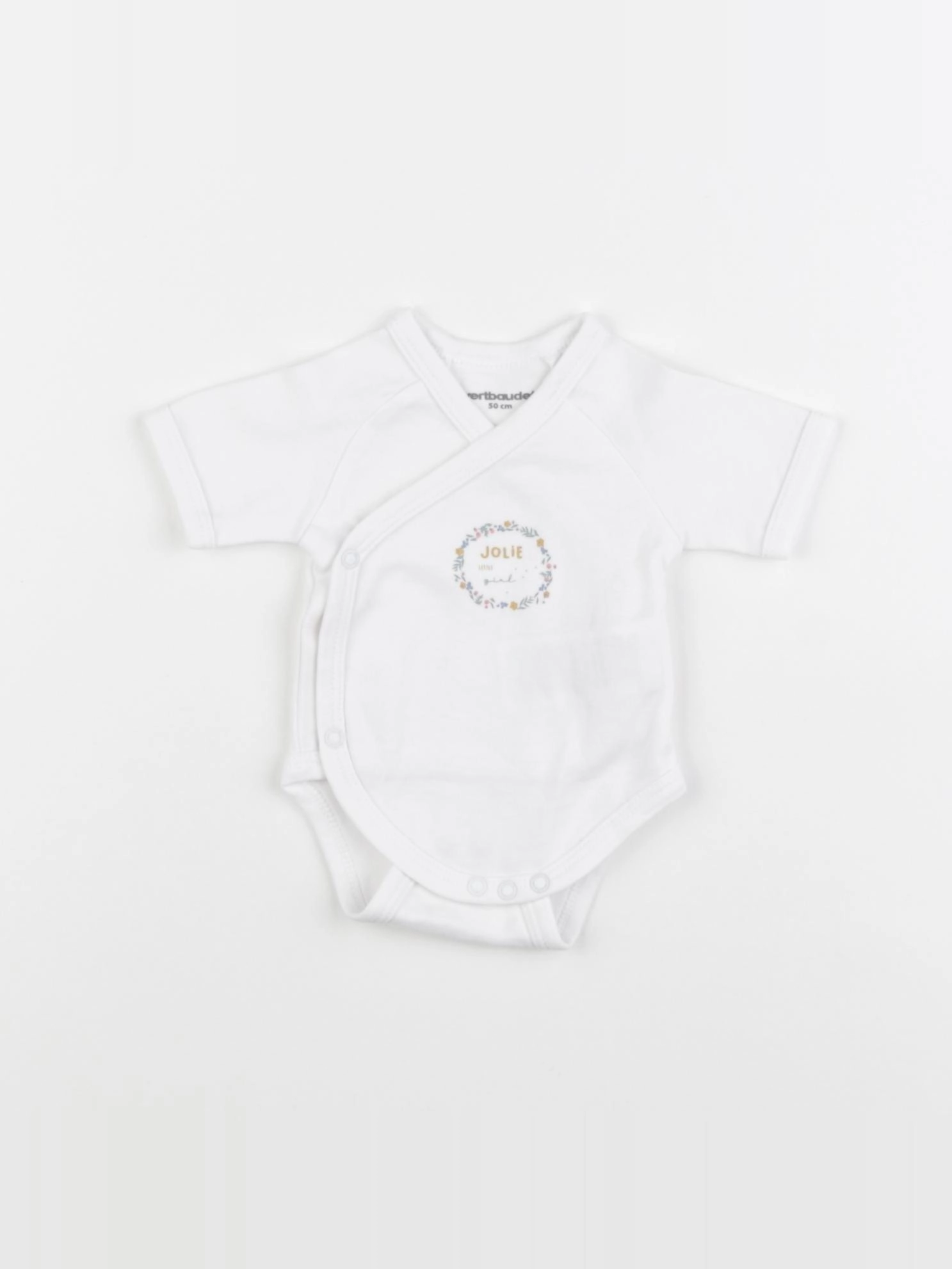 Boutchou - body velours blanc - 0 mois